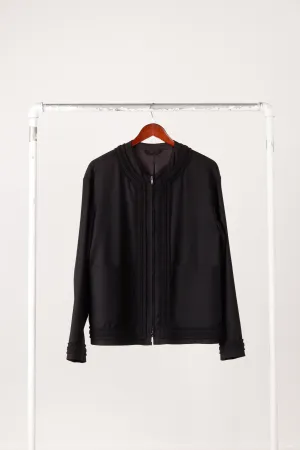 4SDesigns SS21 'Twill Cardigan' Zip-Up Jacket Black (2021)