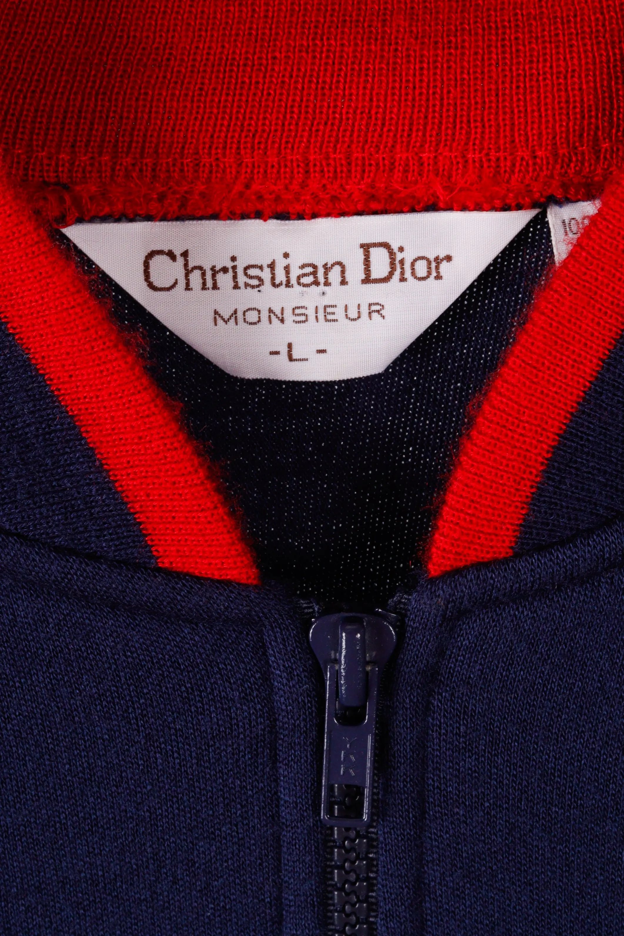 80's Christian Dior Monsieur 'Color Piping Contrast' Track Suit Navy