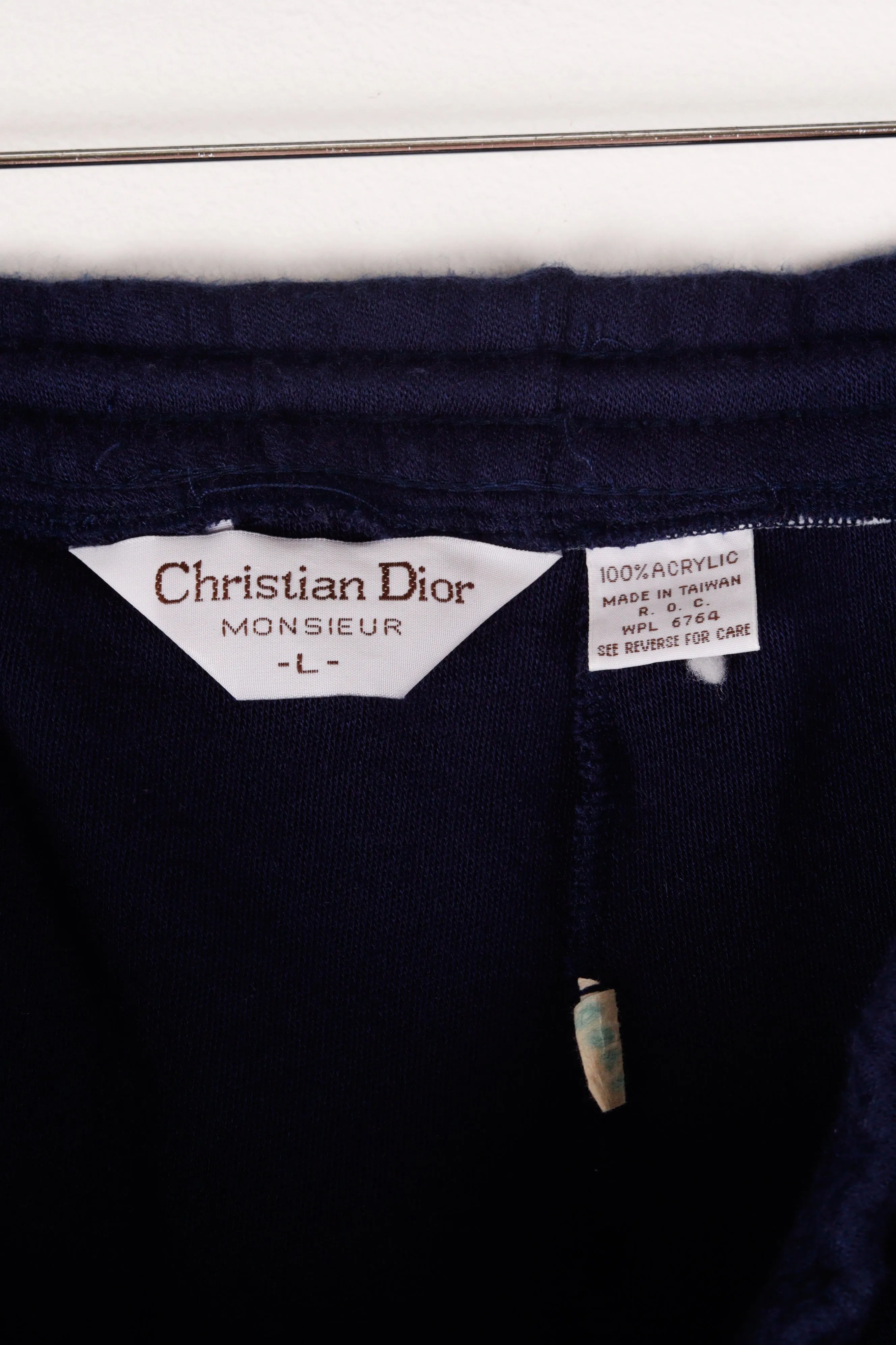 80's Christian Dior Monsieur 'Color Piping Contrast' Track Suit Navy