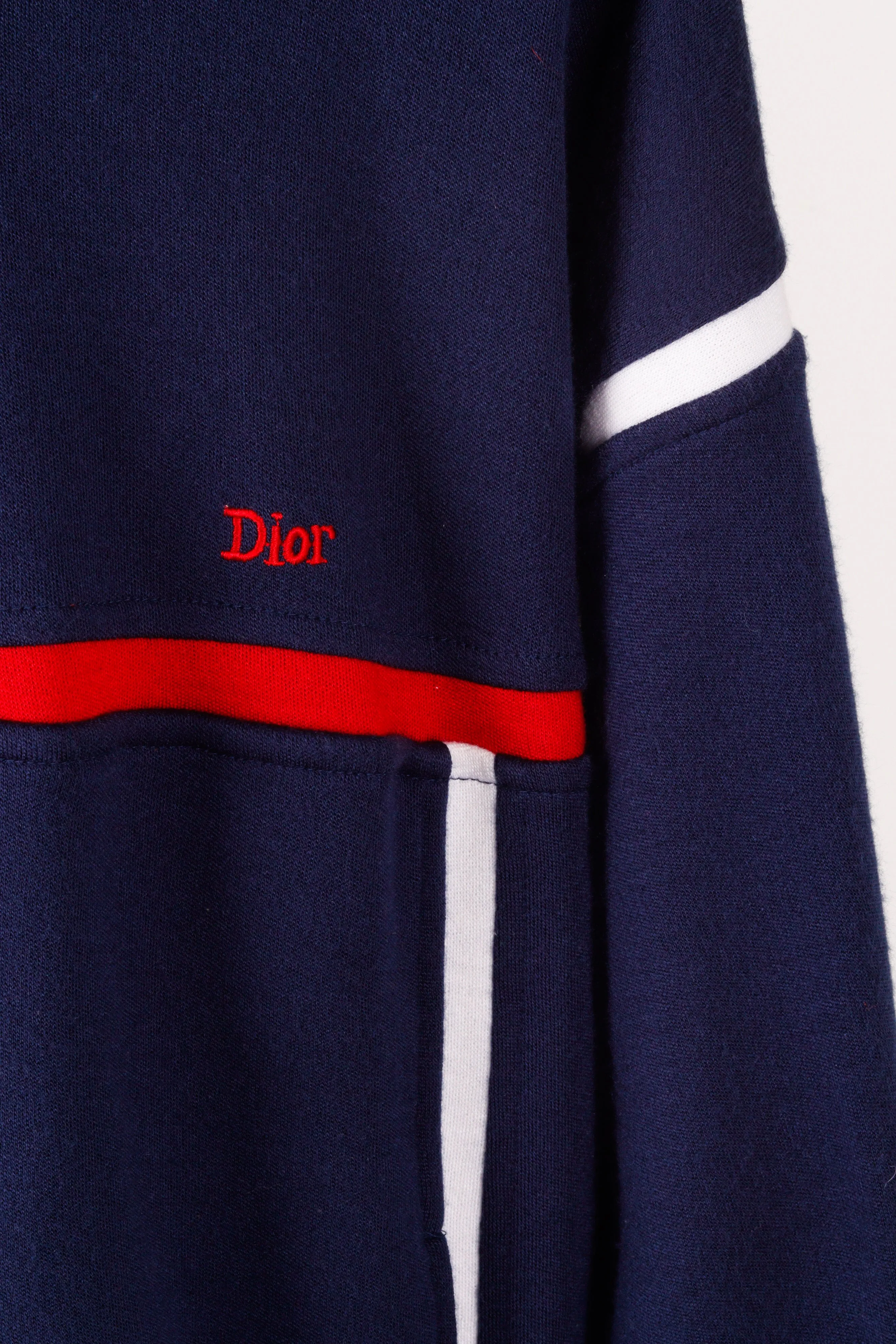 80's Christian Dior Monsieur 'Color Piping Contrast' Track Suit Navy