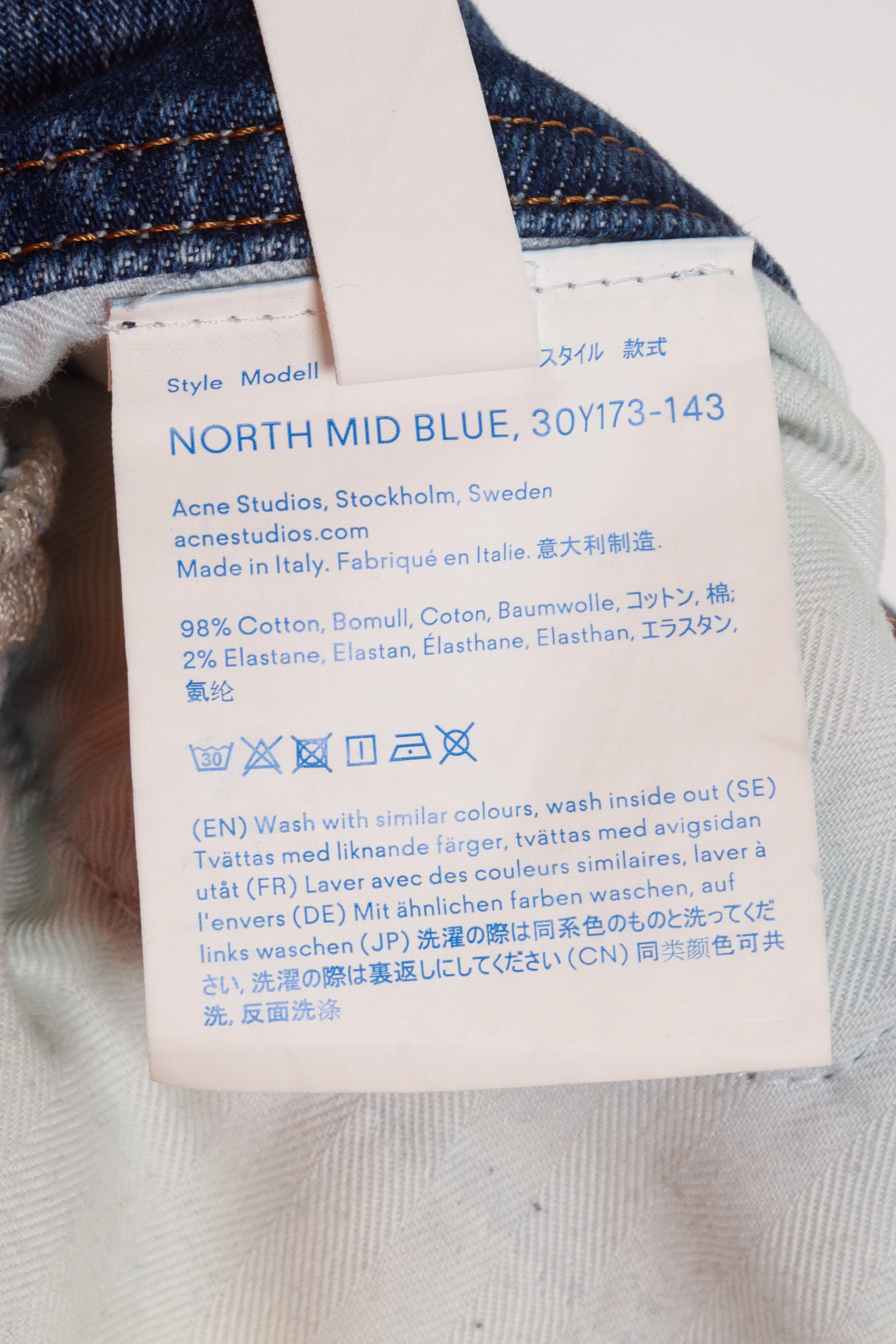Acne Studios 'North Mid Blue' Denim Jeans