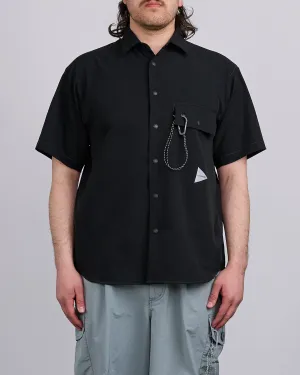 and wander Dry Breathable Snap Shirt Black