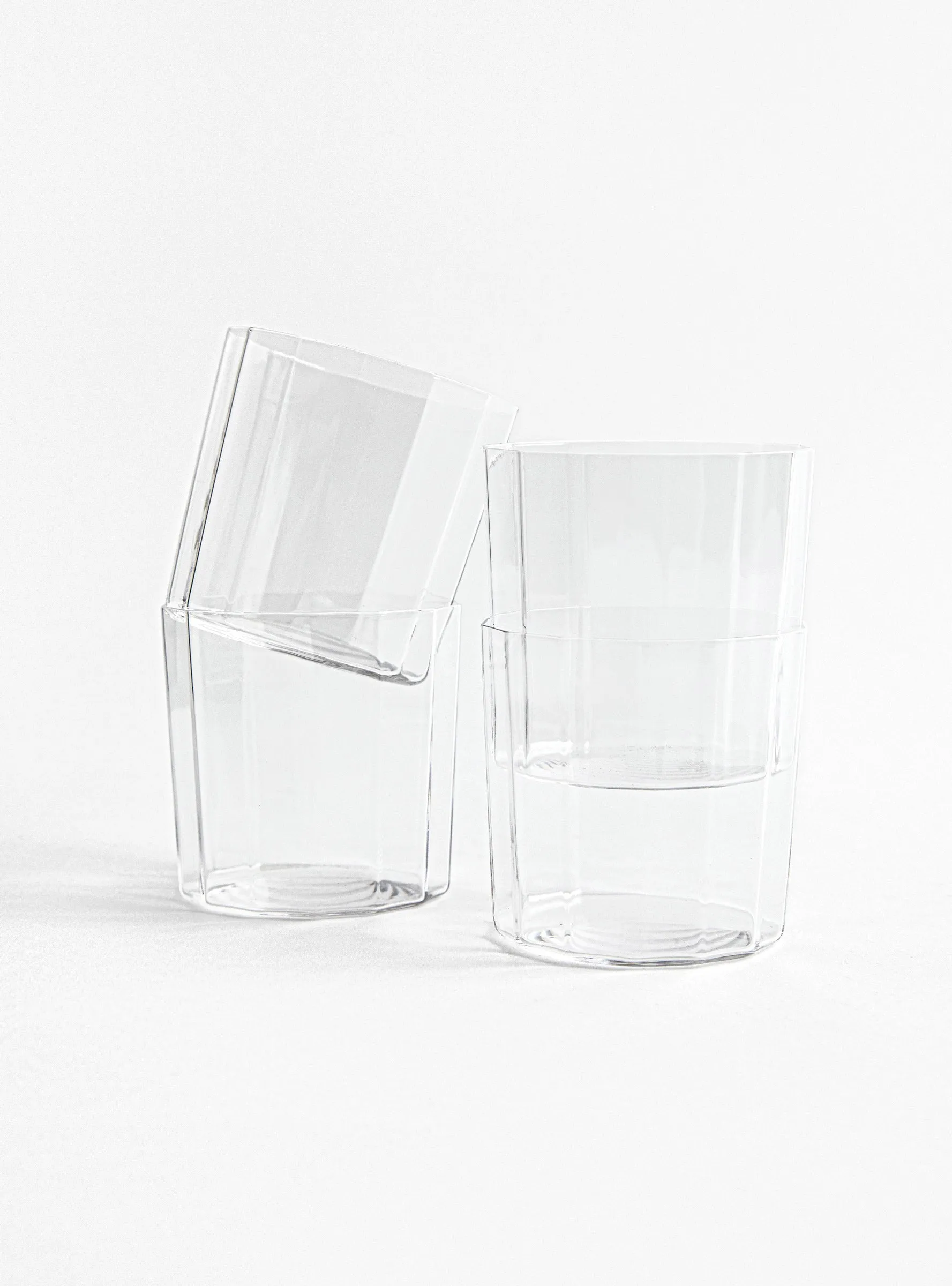 Angle Glass set of 4 Wide