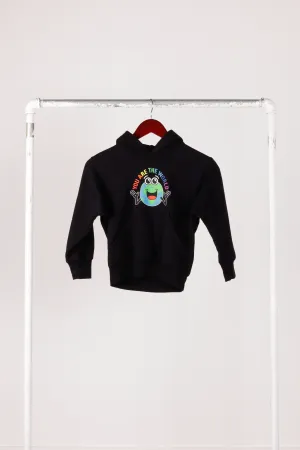 Balenciaga FW18 'You Are The World' Youth Hooded Sweatshirt Black (2018)