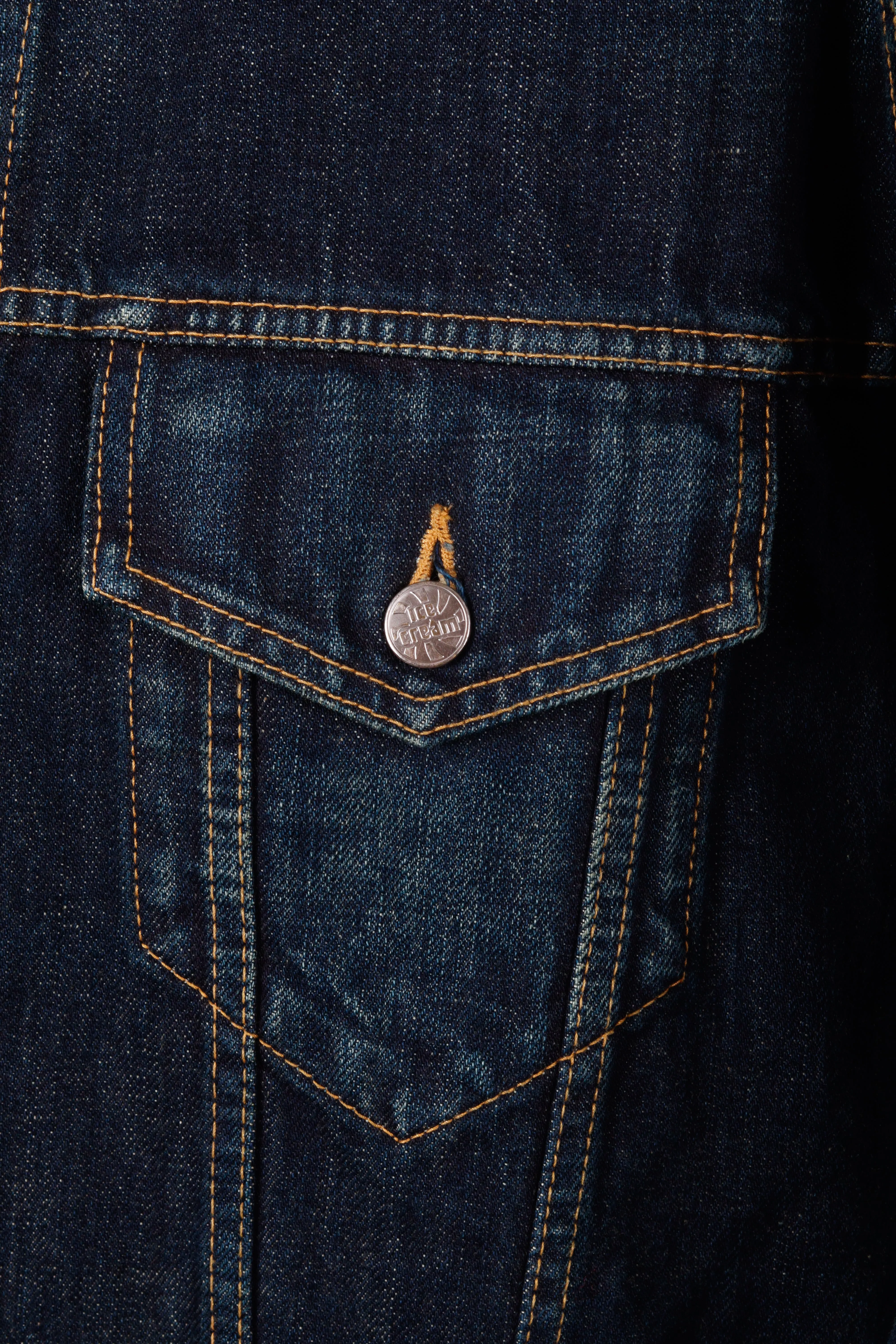 Billionaire Boys Club 'Swarovski Crystal Popsicle' Trucker Denim Jacket Indigo