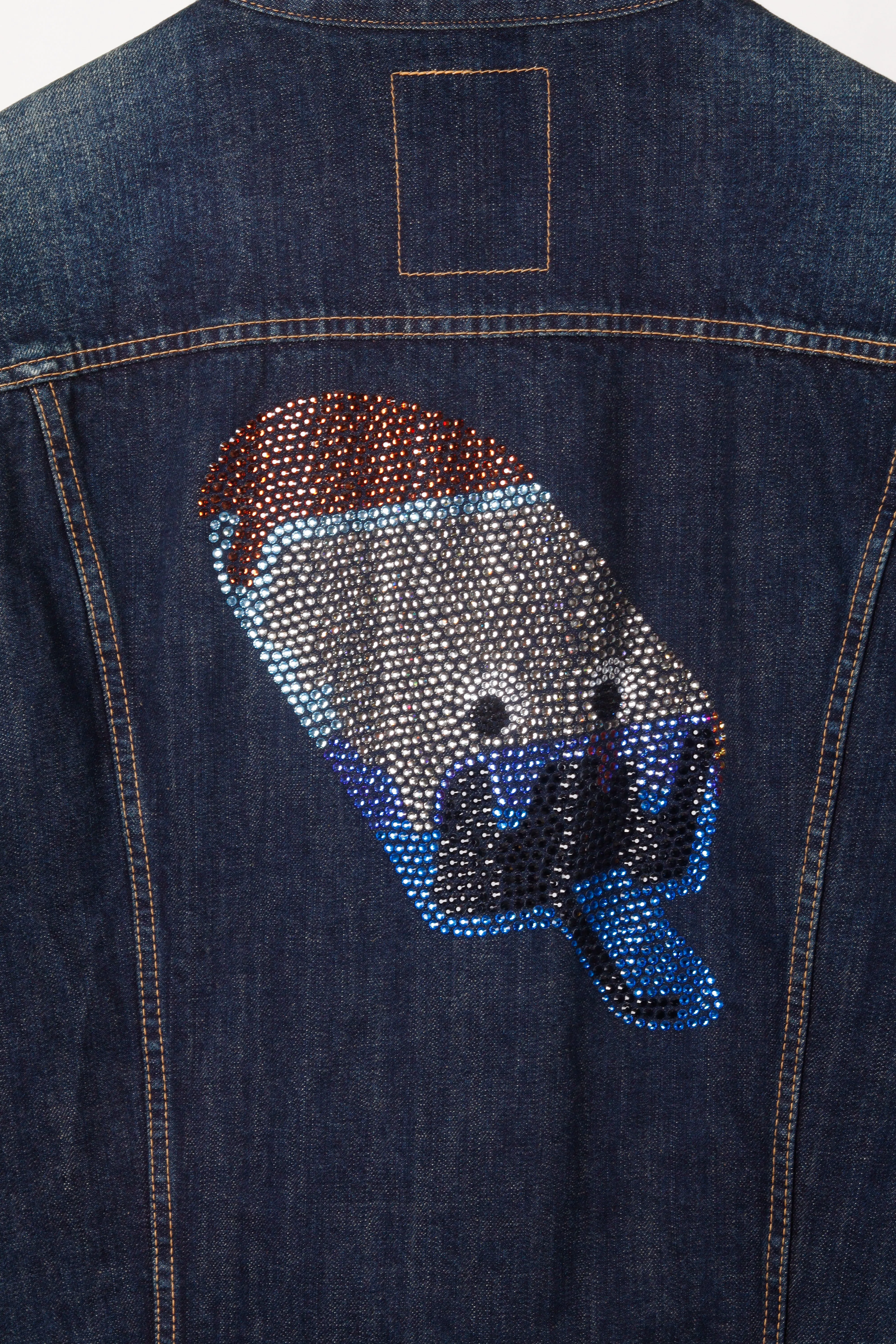 Billionaire Boys Club 'Swarovski Crystal Popsicle' Trucker Denim Jacket Indigo