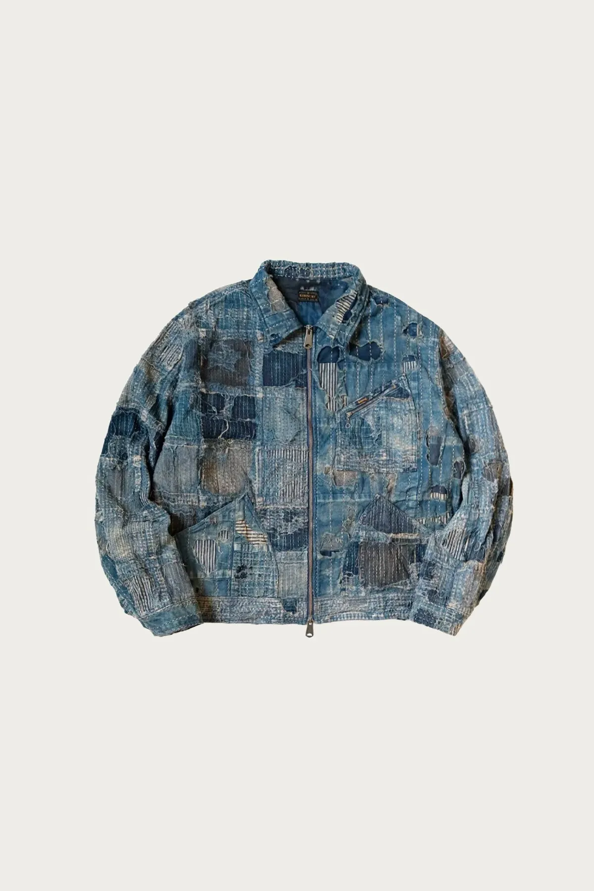 BORO ZIP UP Blouson (VIRGIN MARY) - Indigo