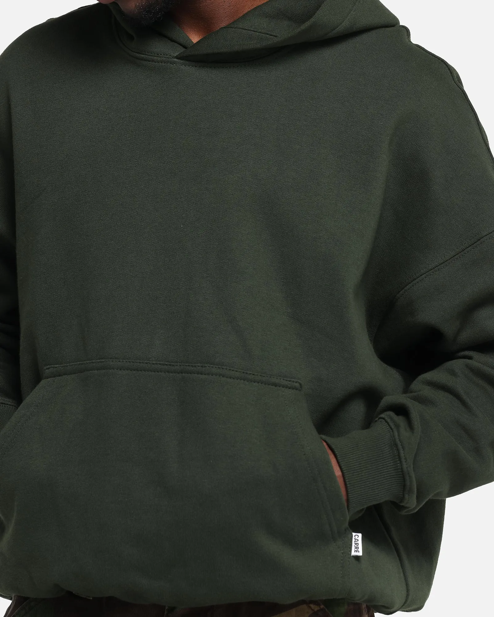 Carr Blanc Oversized Hoodie Dark Green
