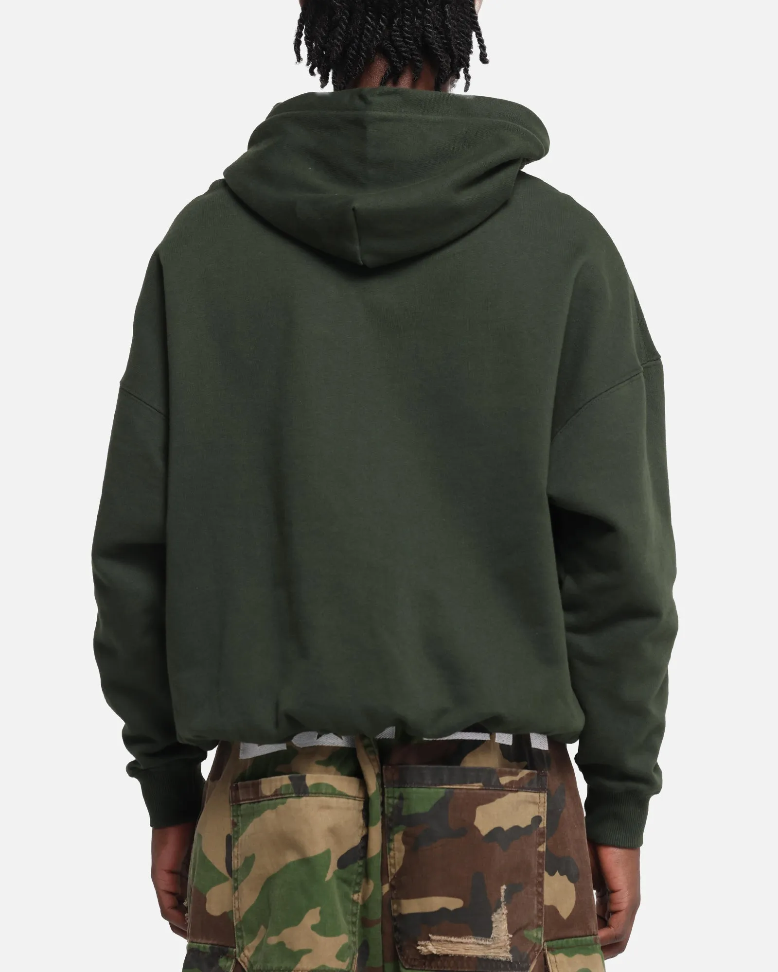 Carr Blanc Oversized Hoodie Dark Green