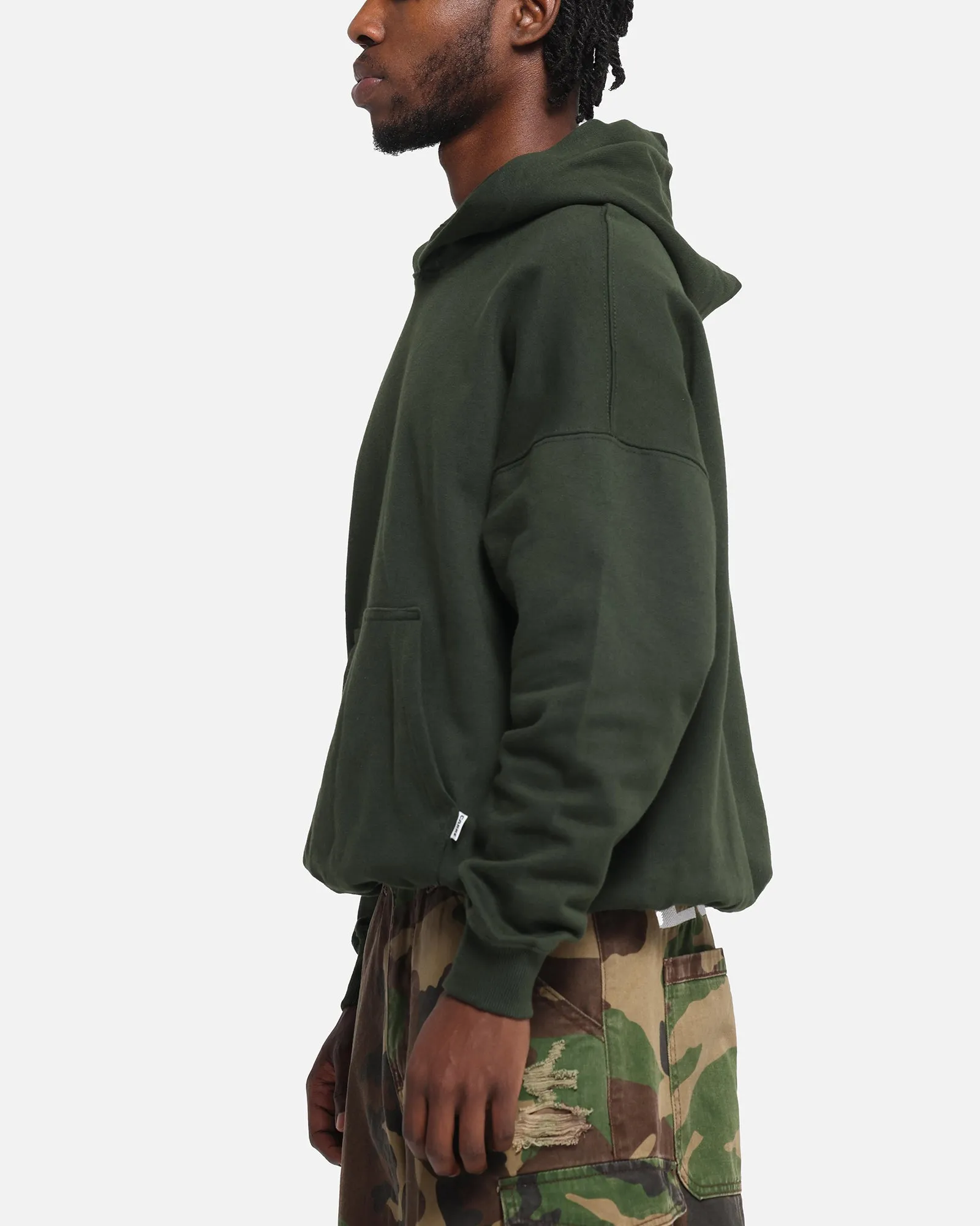Carr Blanc Oversized Hoodie Dark Green
