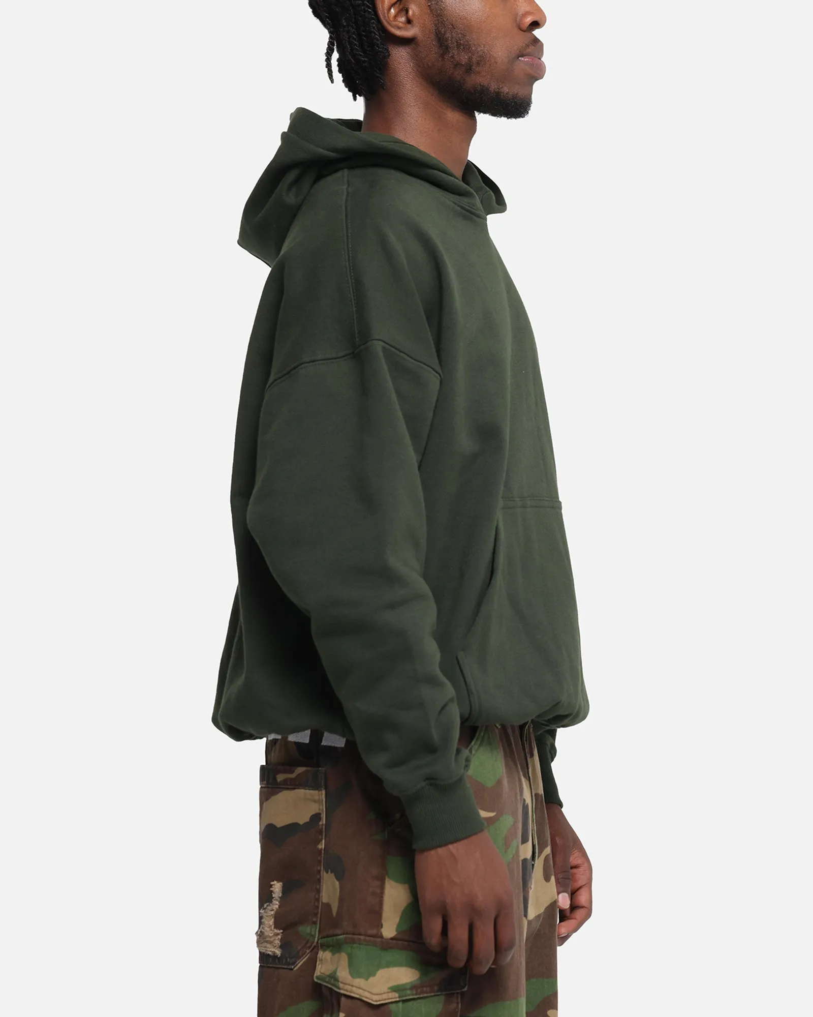 Carr Blanc Oversized Hoodie Dark Green