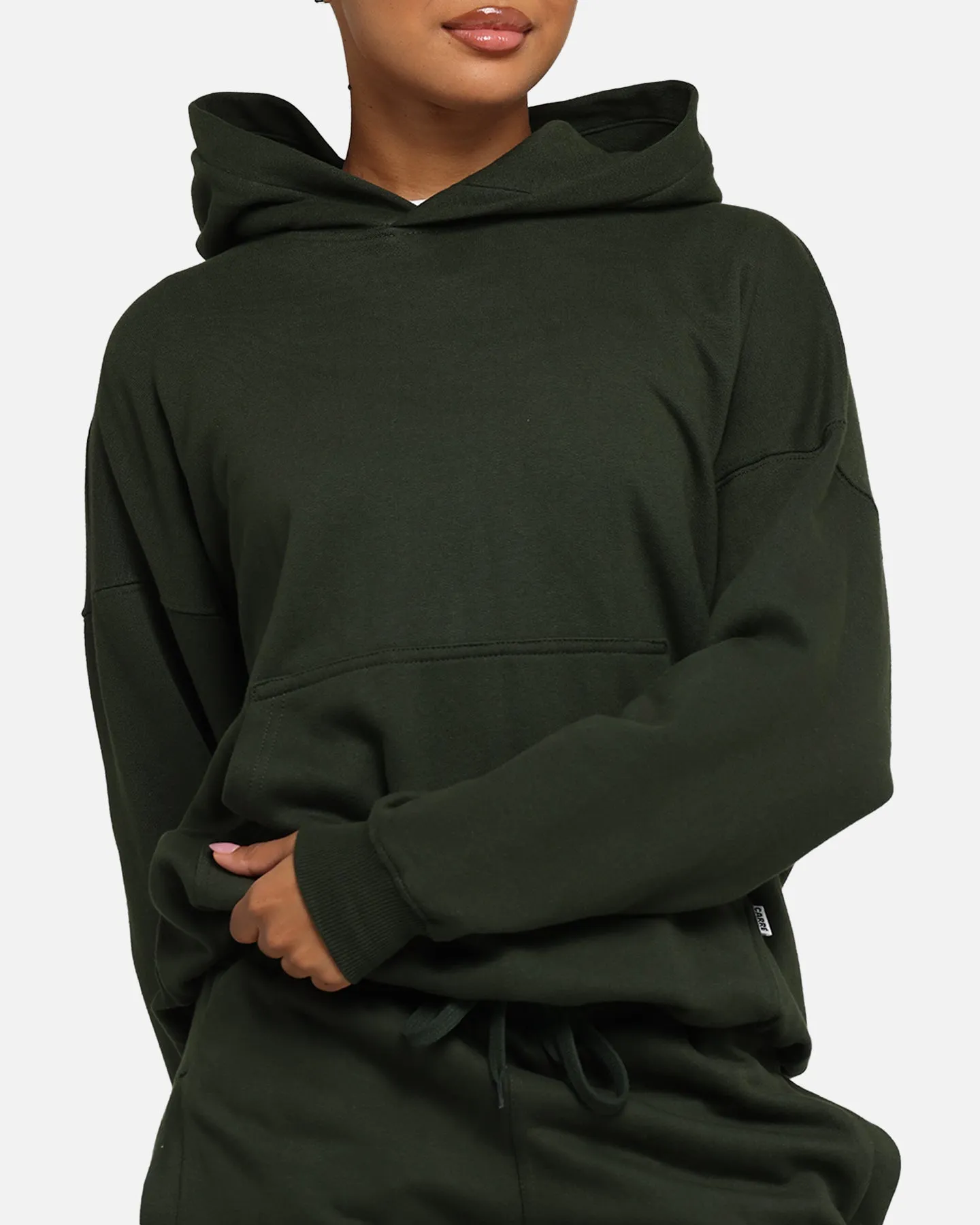 Carr Blanc Oversized Hoodie Dark Green