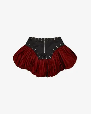 Chopova Lowena - Women's Backtuck Skirt - (Black/Red)