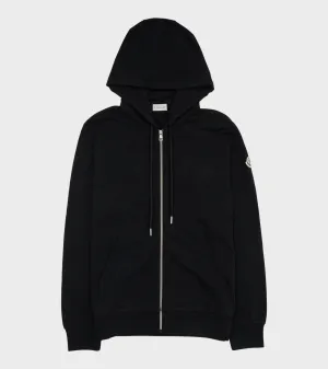Cotton Zip Hoodie Black