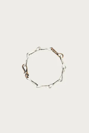 Dime and Penny Twist Chain Bracelet
