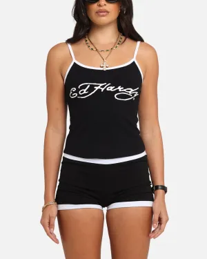 Ed Hardy Women's Logo Camo Singlet Black/White