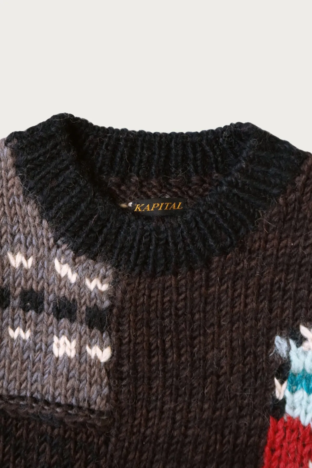 Hand Knit STD Cowichan Crew Sweater - Charcoal