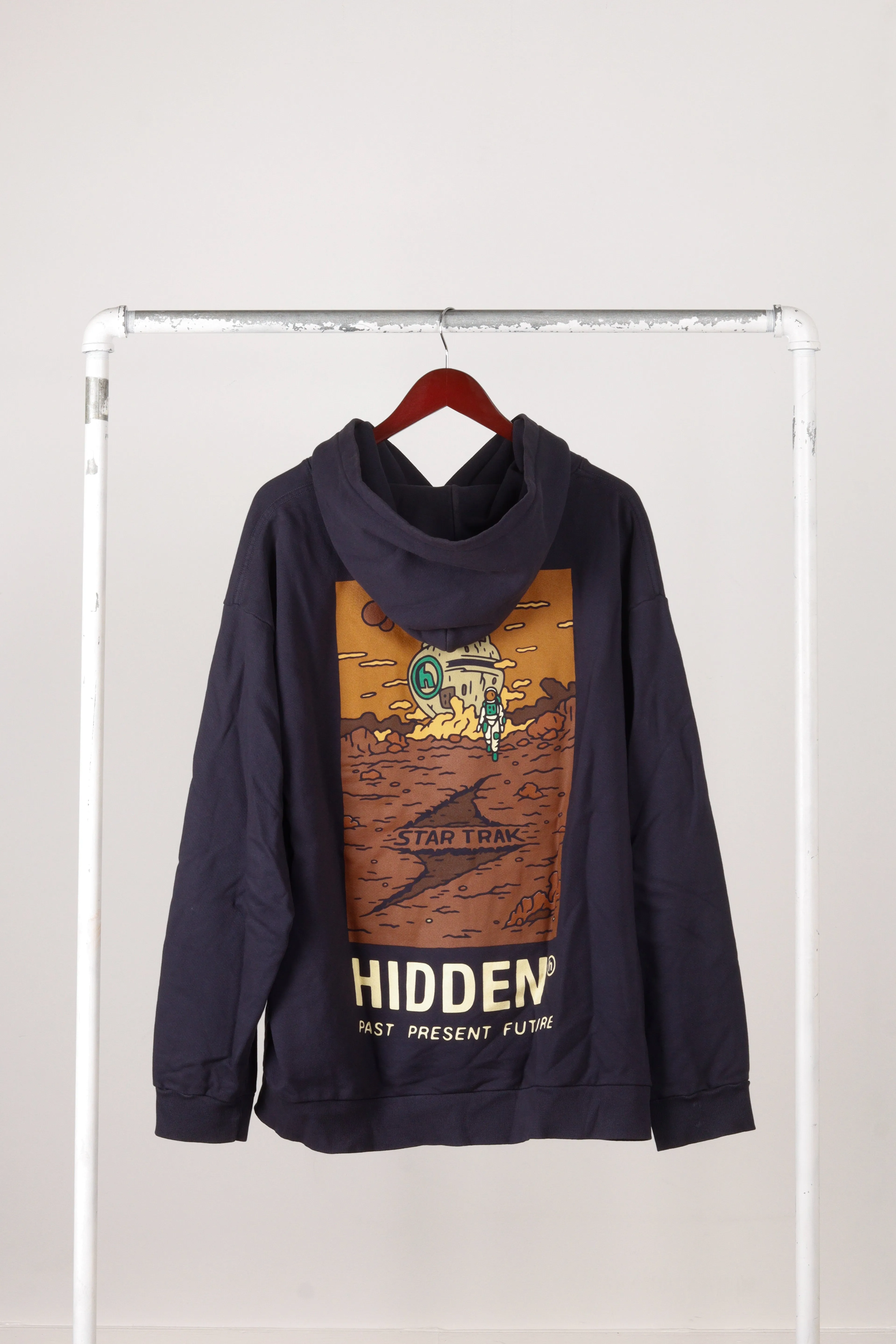 Hidden NY x Star Trak SS21 'Landing' Hooded Sweatshirt Navy (2021)