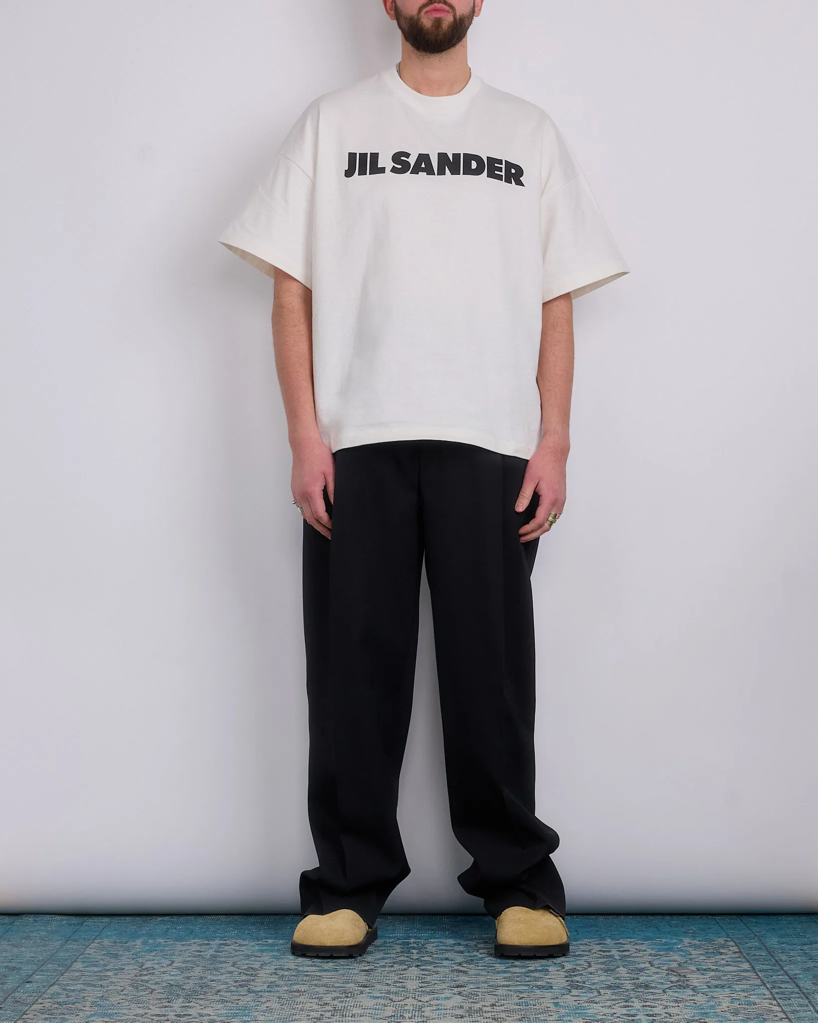 Jil Sander 14 AW 28 Sharp Wool Garbardine Trouser Black