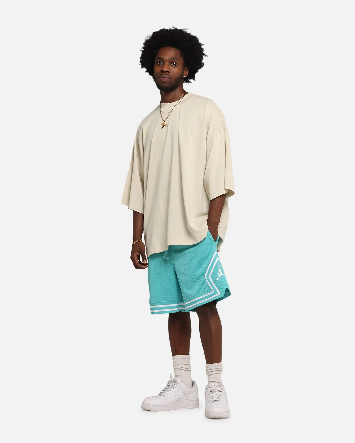 Jordan Dri-FIT Sport Diamond Shorts Teal/White