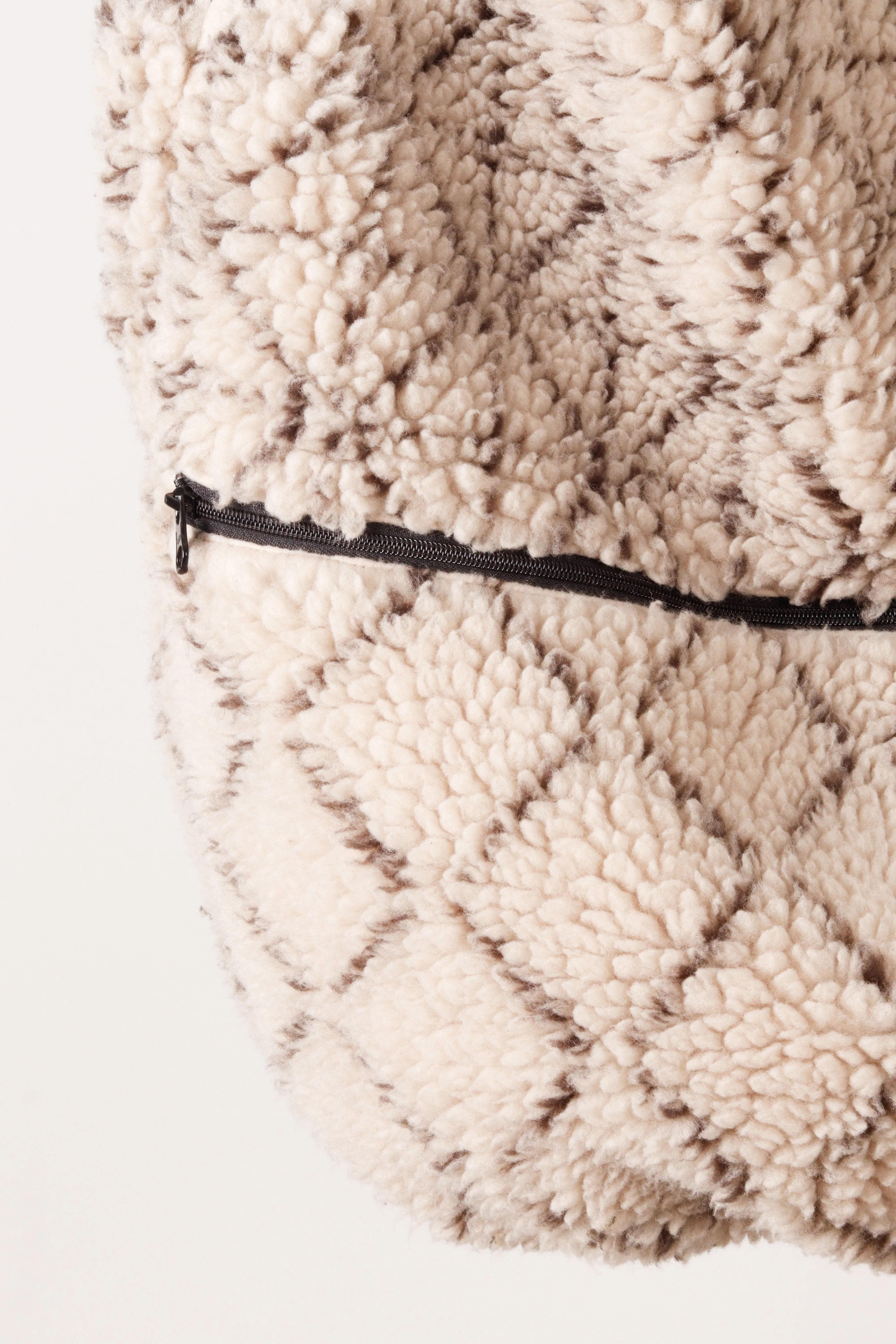 Kapital FW21 Do-Gi Sashiko Boa' Reversible Fleece Vest Ecru (2021)