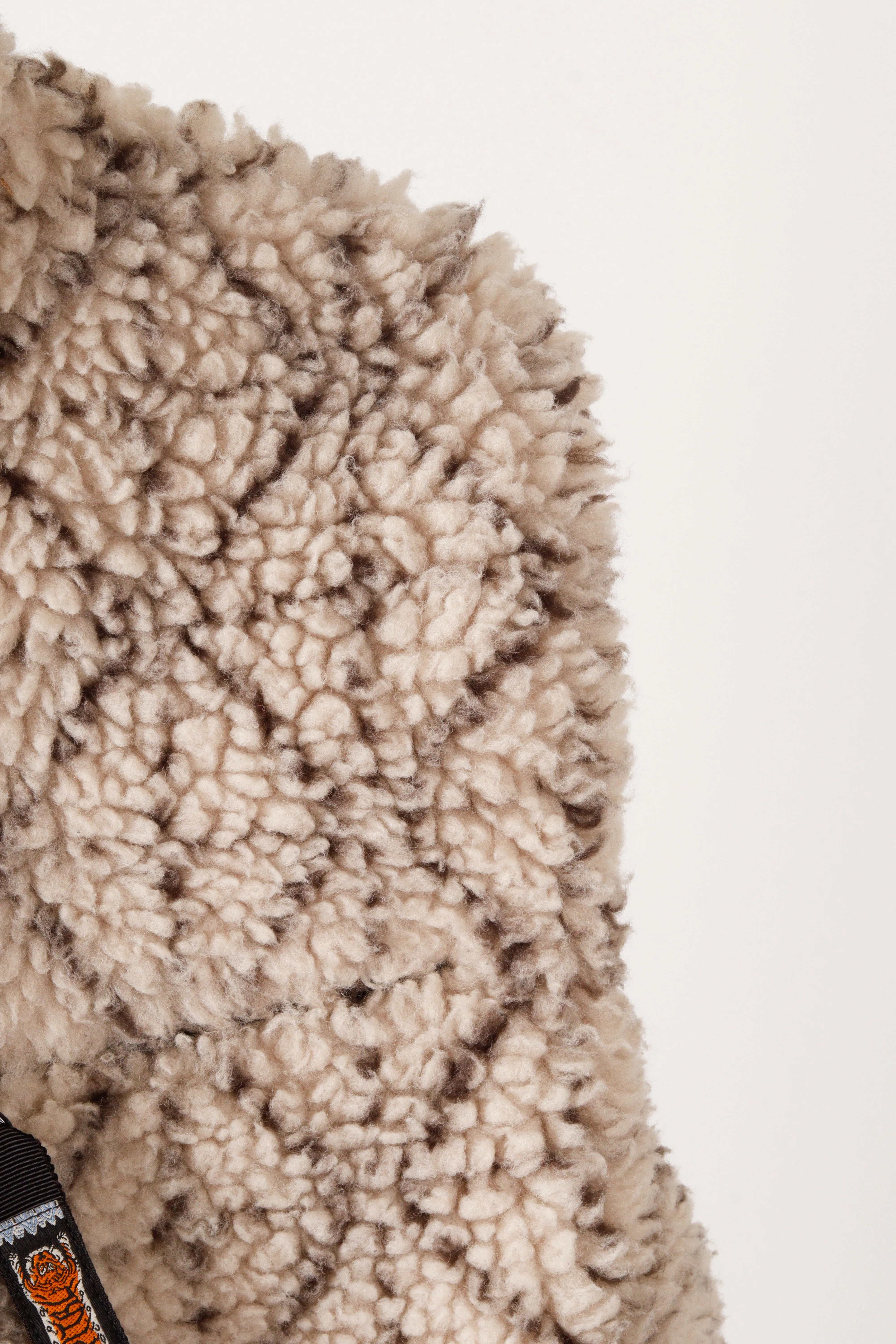 Kapital FW21 Do-Gi Sashiko Boa' Reversible Fleece Vest Ecru (2021)