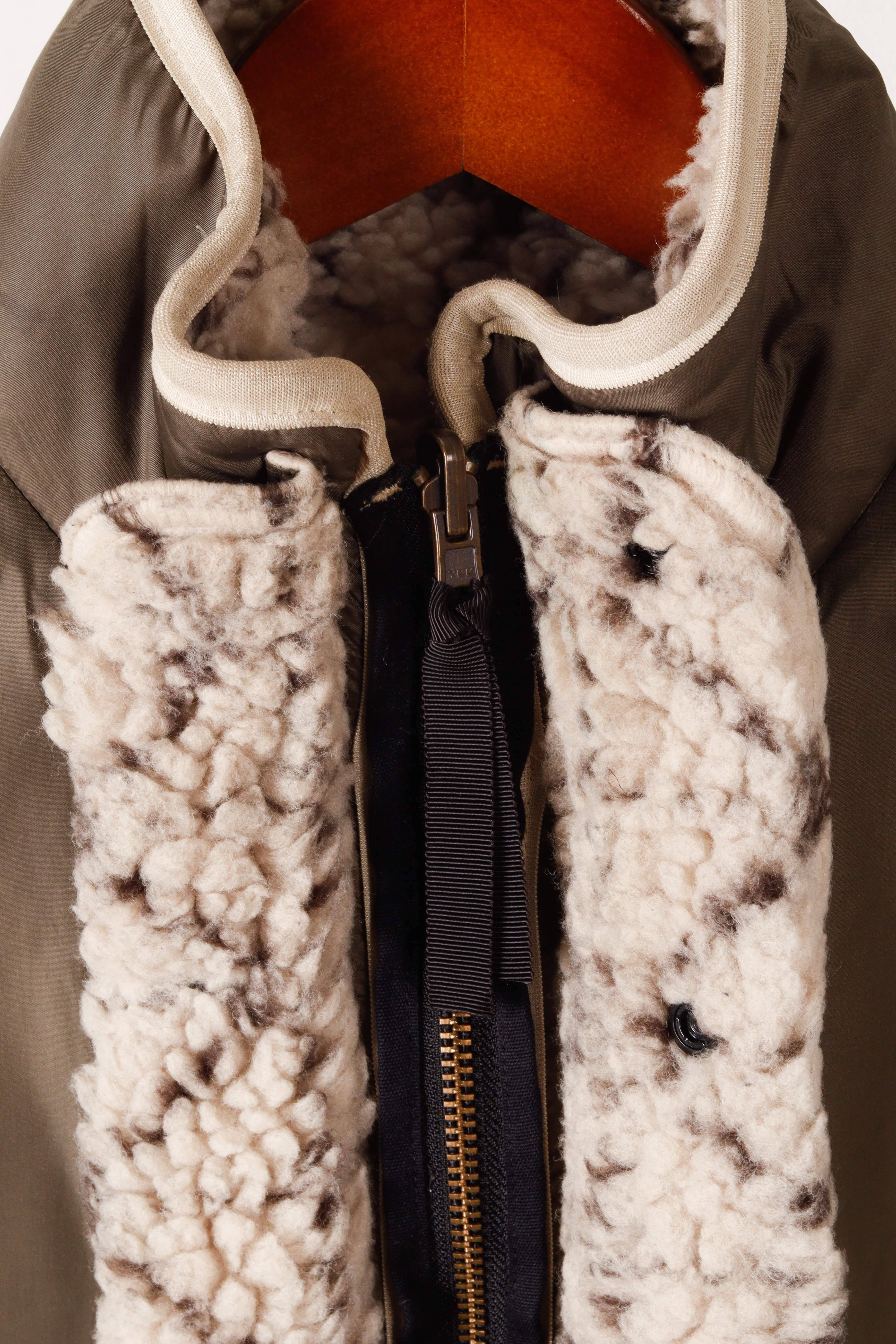 Kapital FW21 Do-Gi Sashiko Boa' Reversible Fleece Vest Ecru (2021)