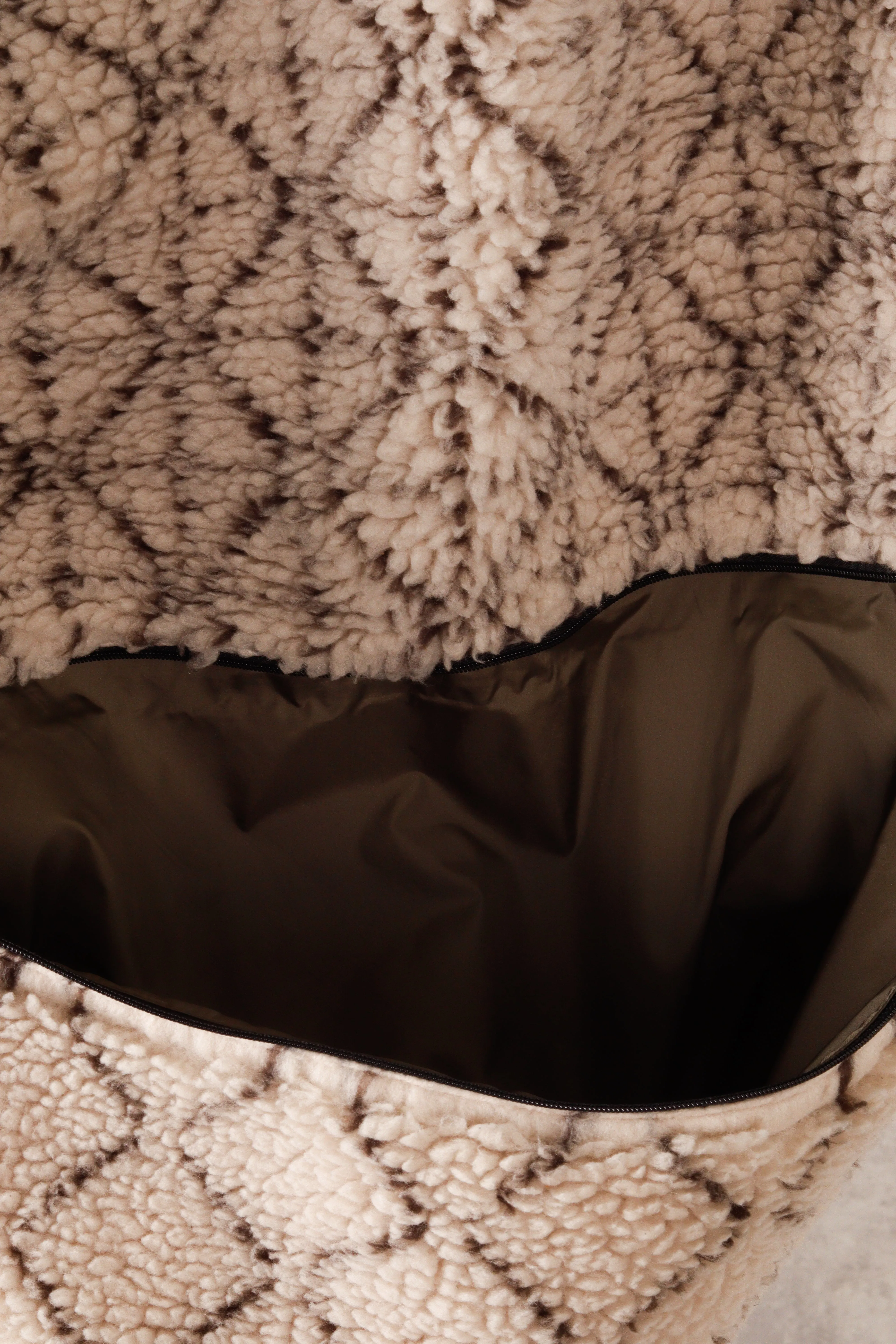 Kapital FW21 Do-Gi Sashiko Boa' Reversible Fleece Vest Ecru (2021)