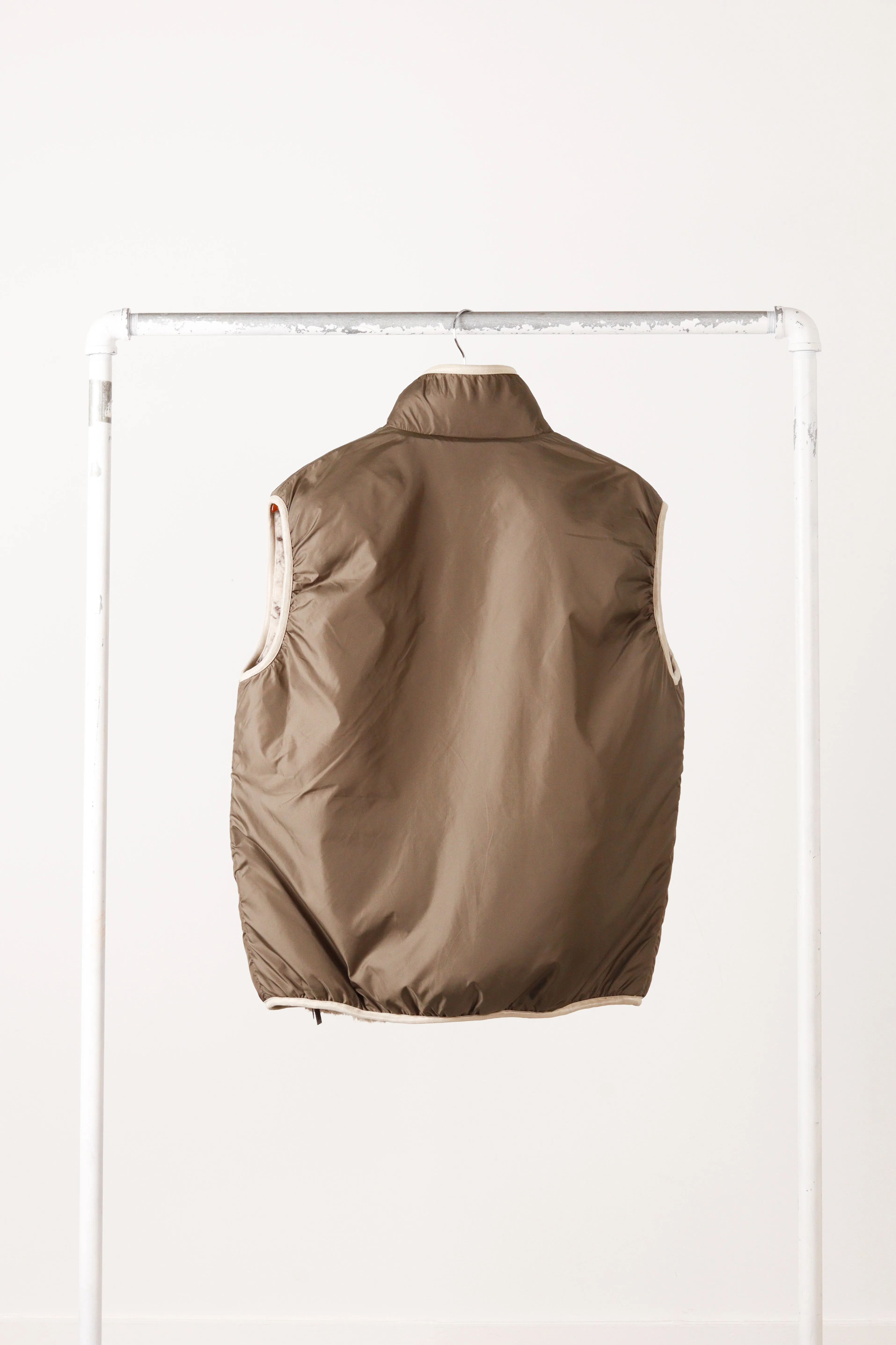 Kapital FW21 Do-Gi Sashiko Boa' Reversible Fleece Vest Ecru (2021)