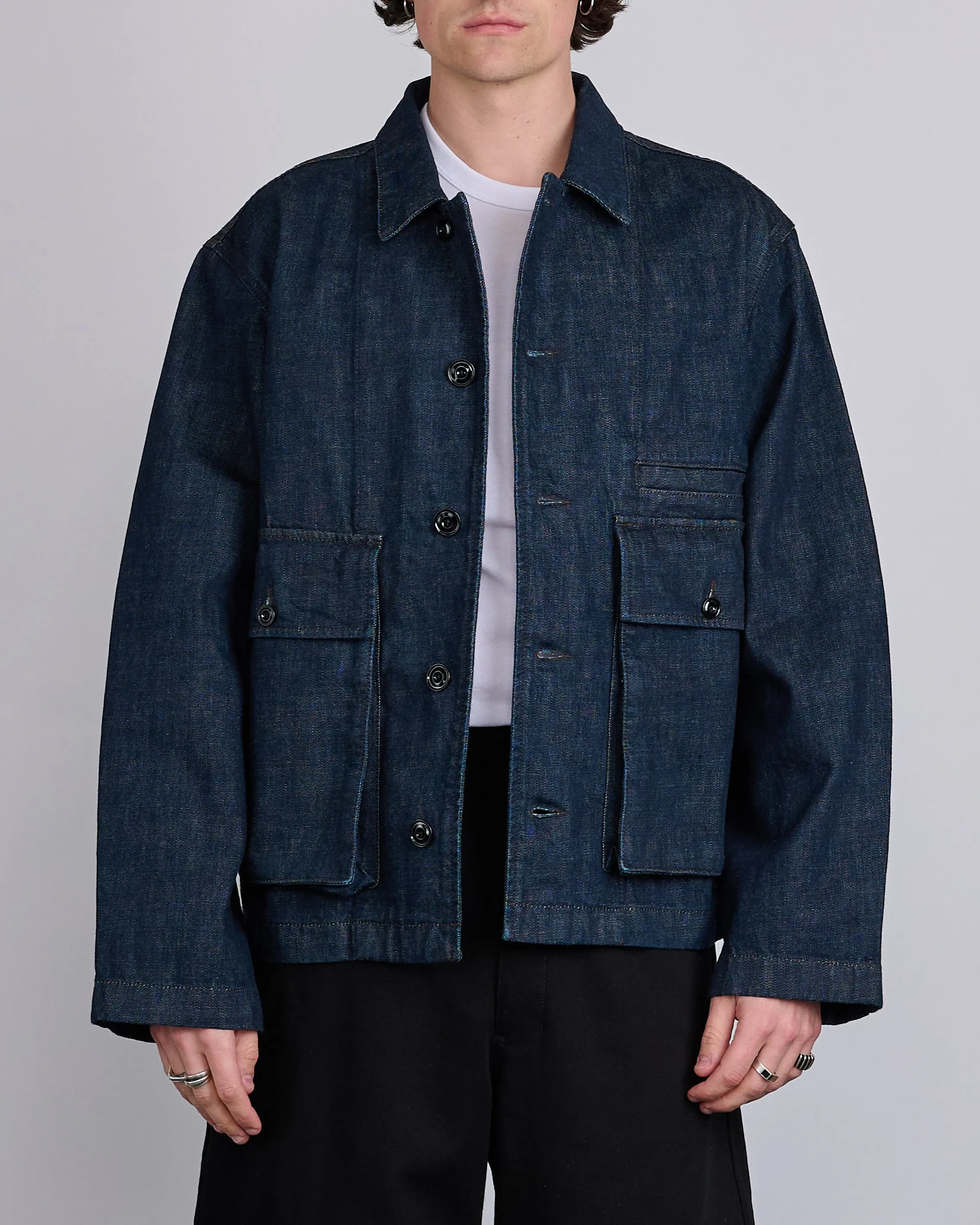 LEMAIRE Boxy Jacket Heavy Indigo Denim