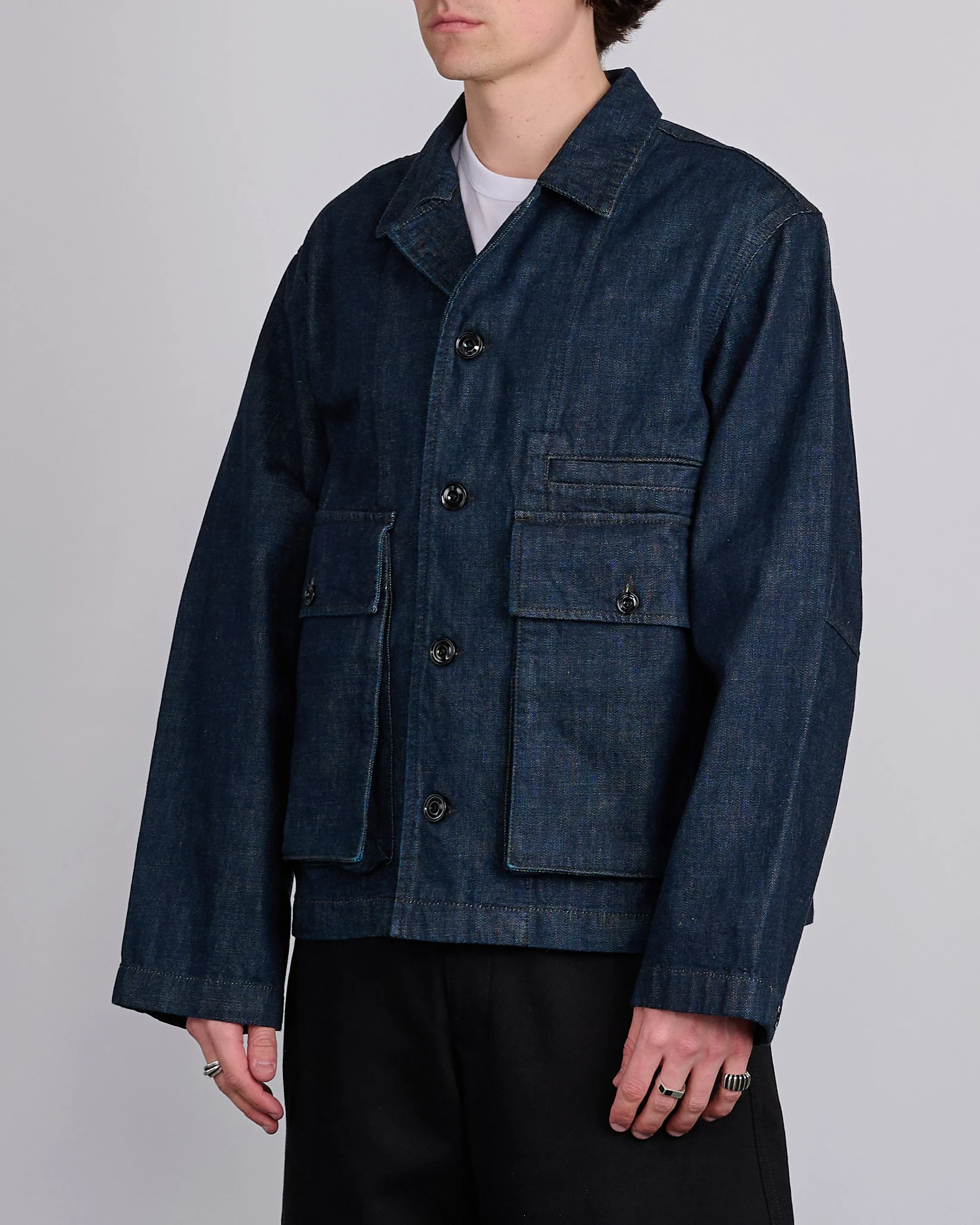 LEMAIRE Boxy Jacket Heavy Indigo Denim