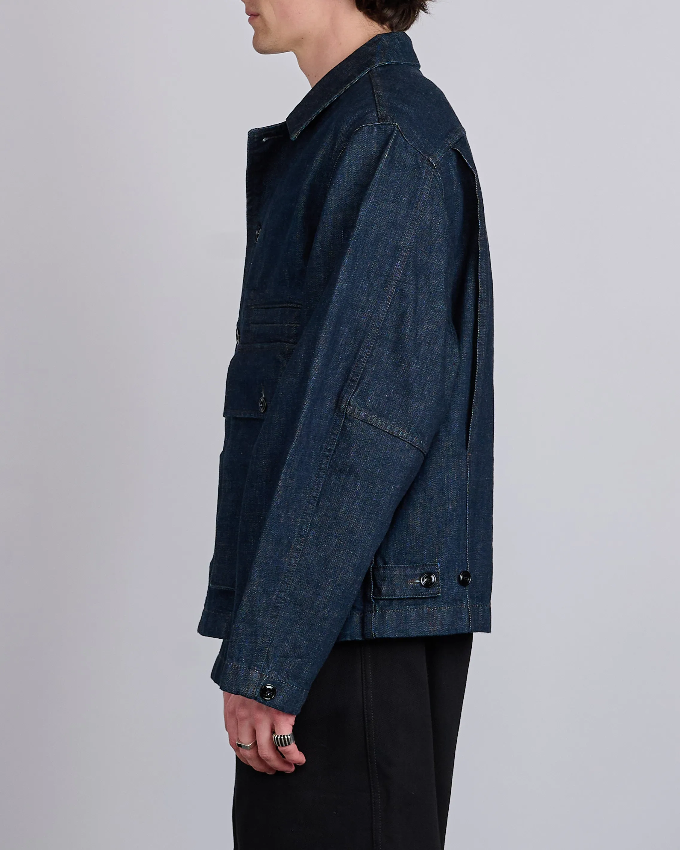 LEMAIRE Boxy Jacket Heavy Indigo Denim