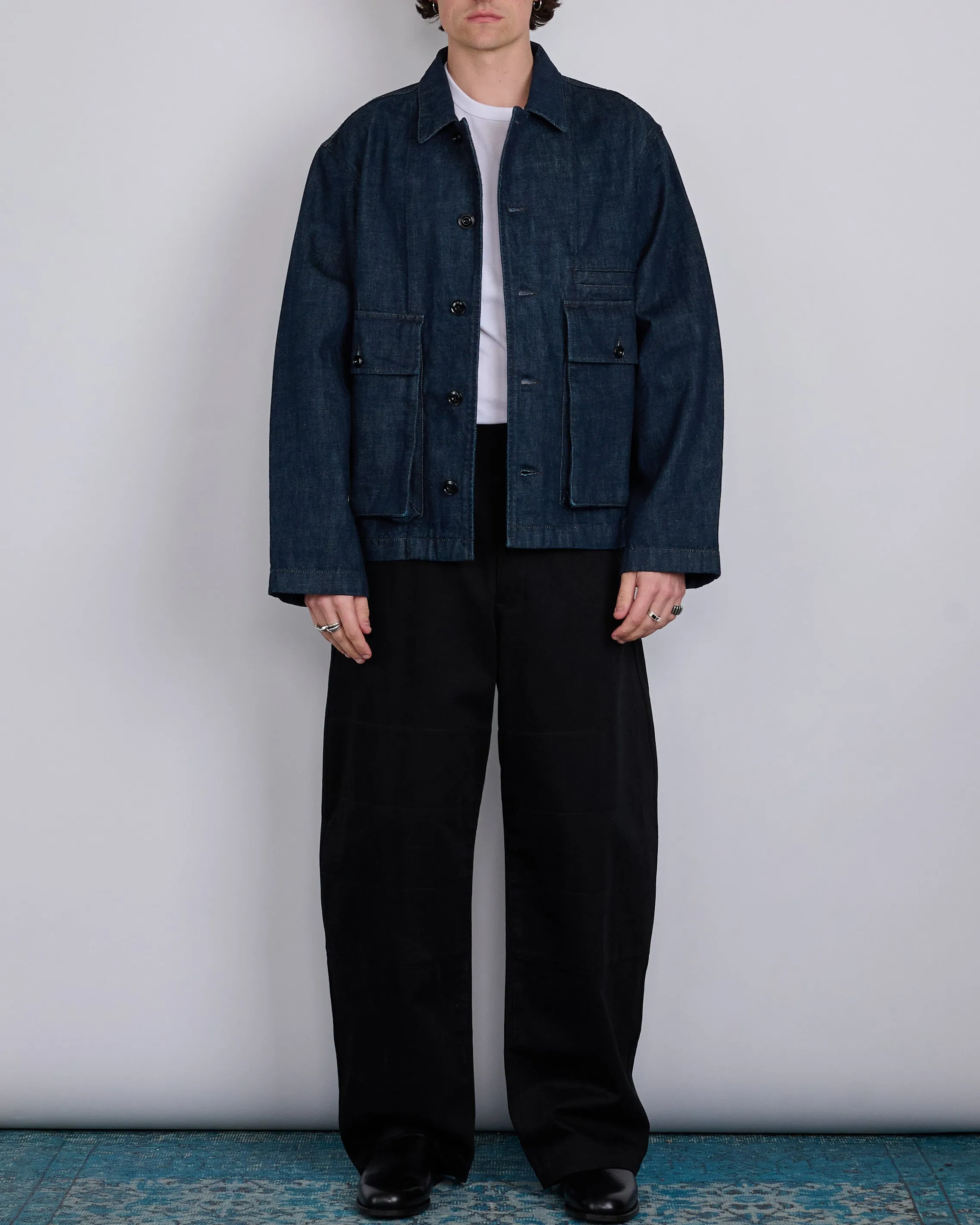 LEMAIRE Boxy Jacket Heavy Indigo Denim