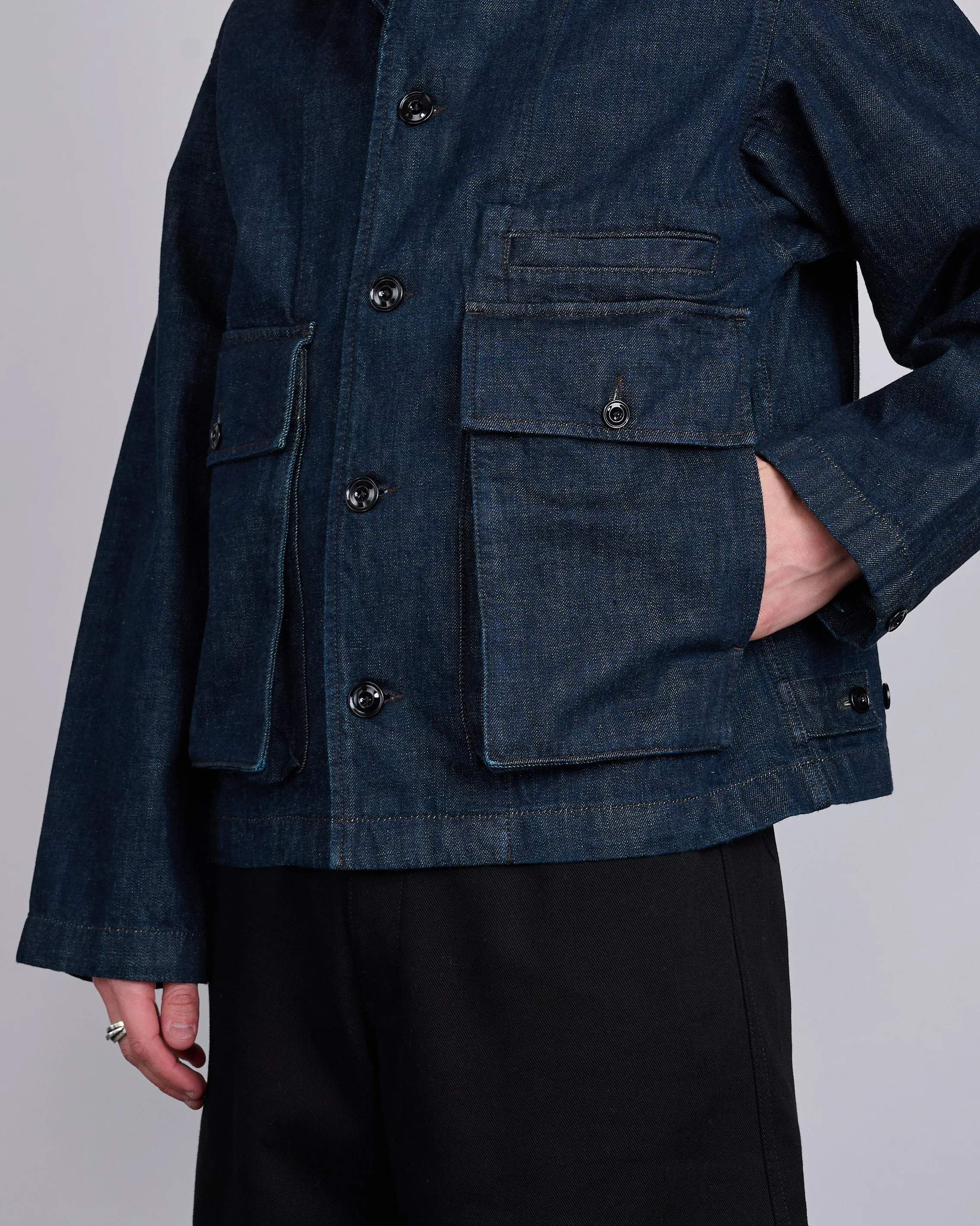 LEMAIRE Boxy Jacket Heavy Indigo Denim