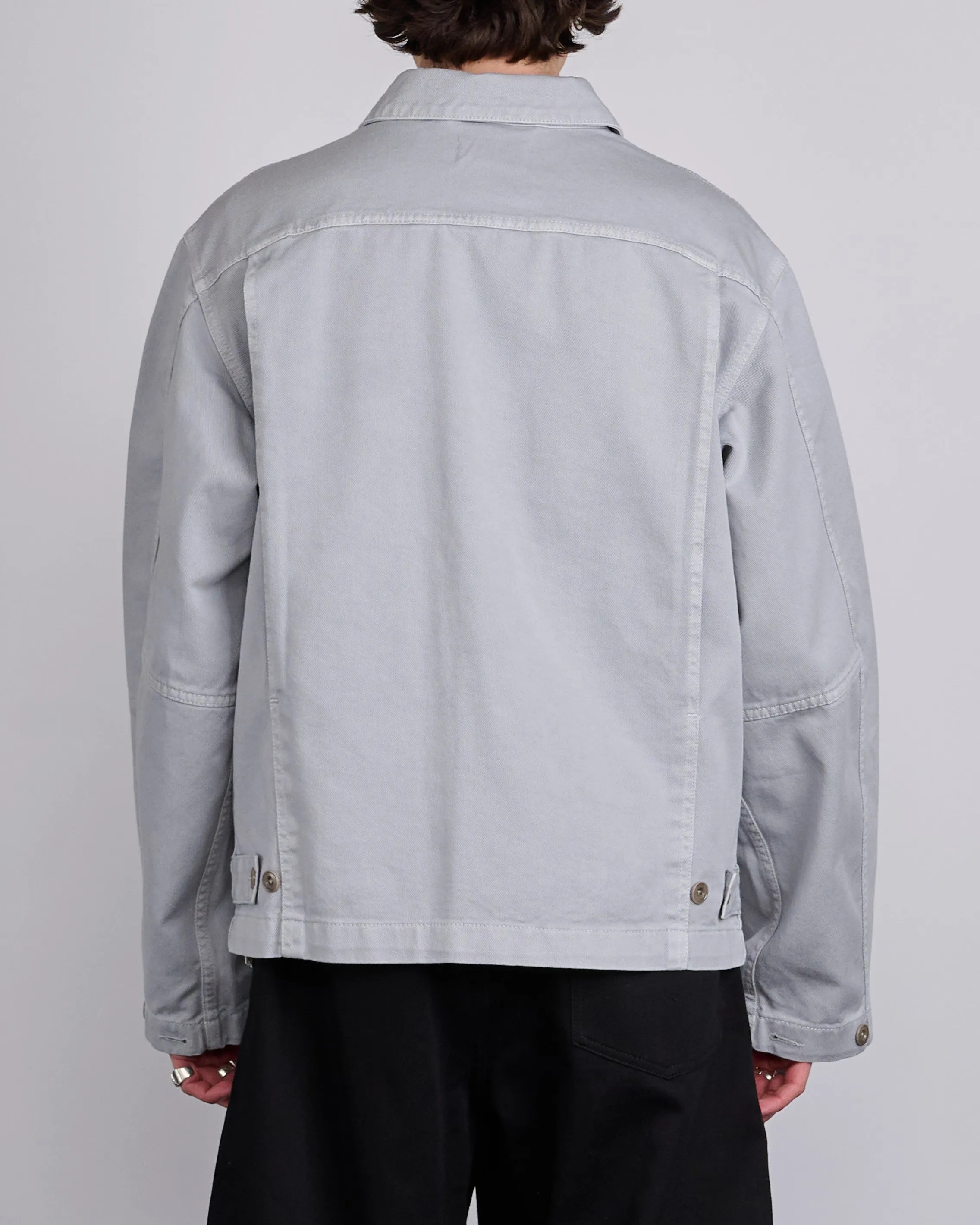 LEMAIRE Boxy Jacket Heavy Snowy Denim Blue Grey