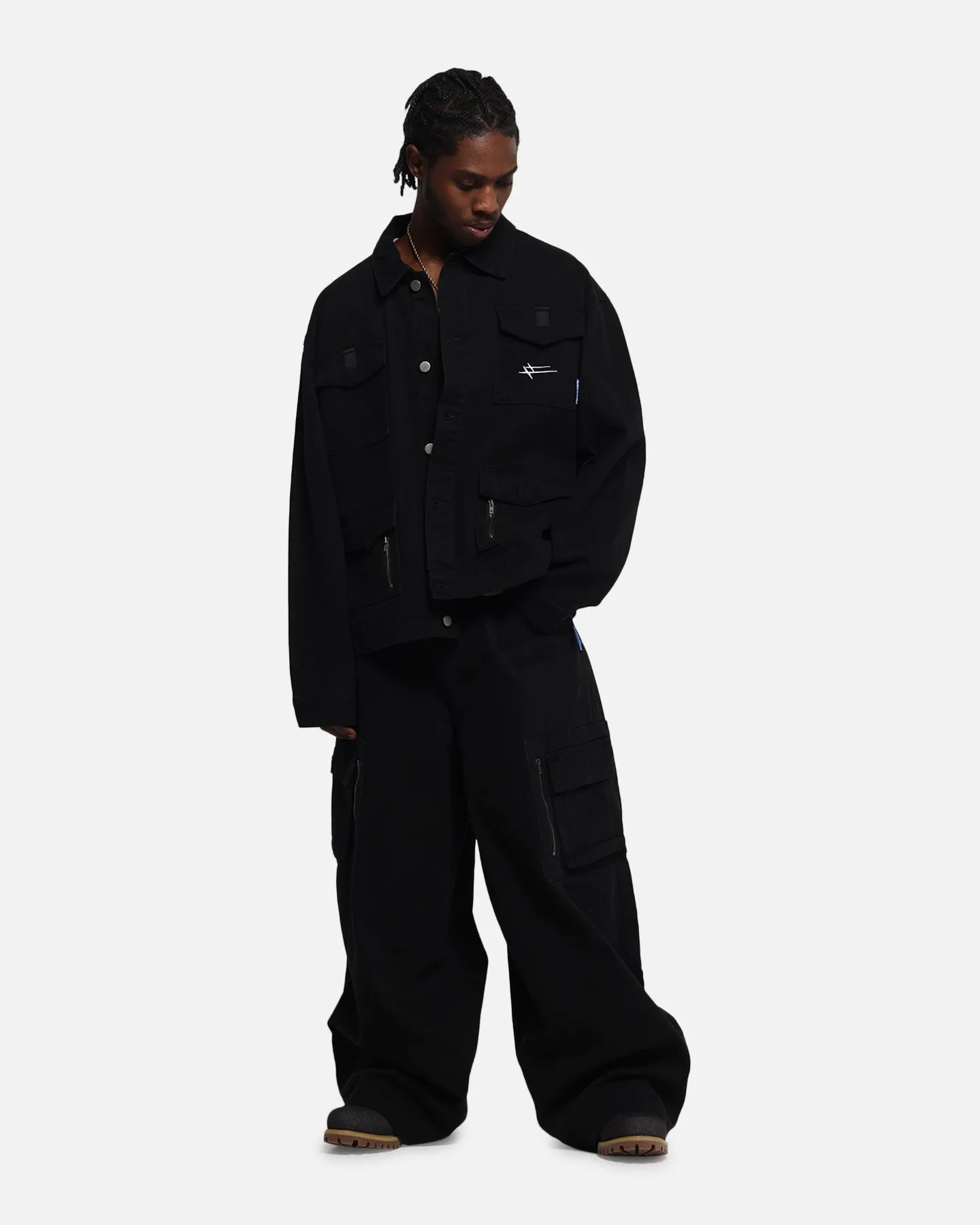 Loiter Combat Utility Jacket Washed Black