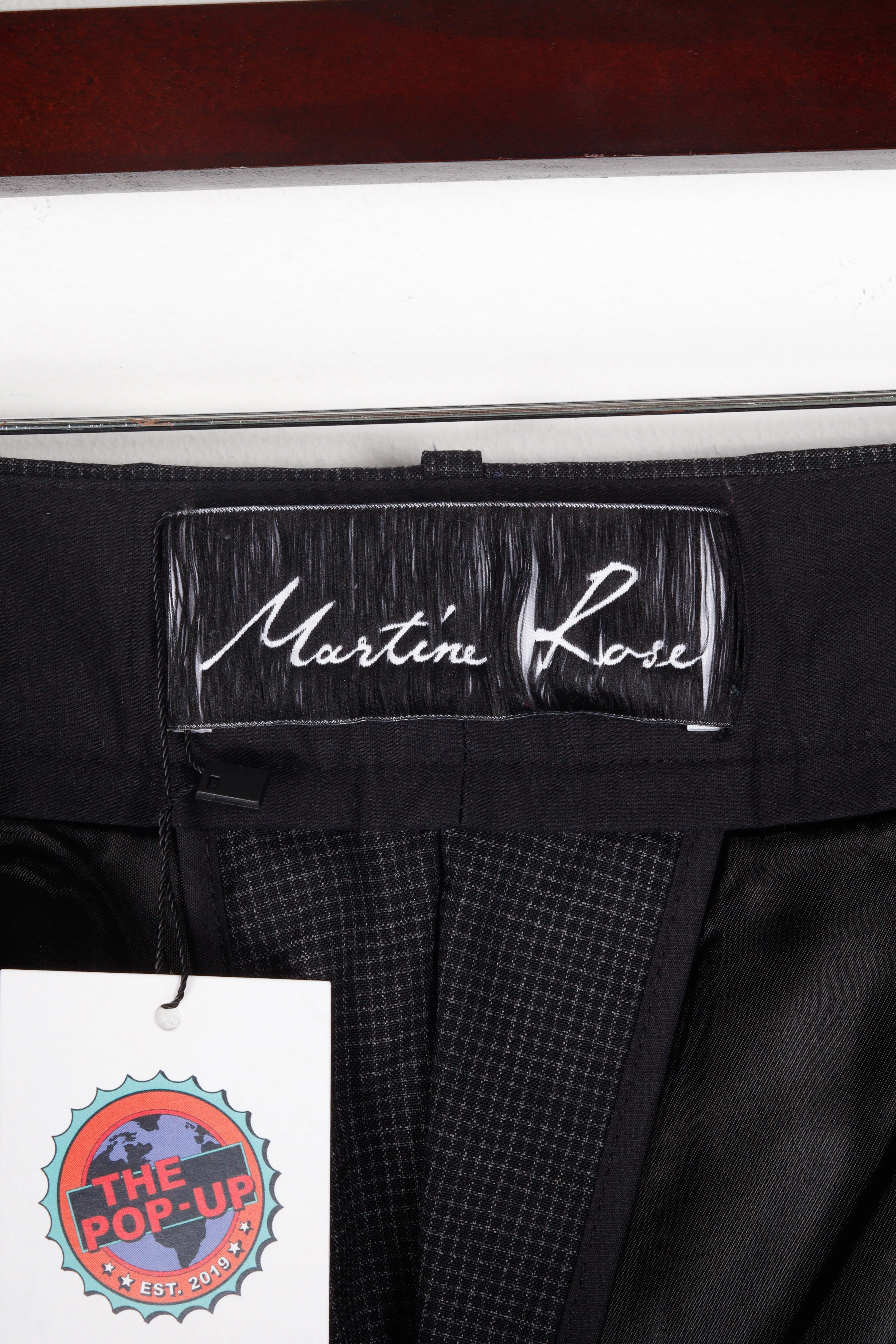 Martine Rose FW22 'Navy Check Cavalry Twill' Trousers (2022)