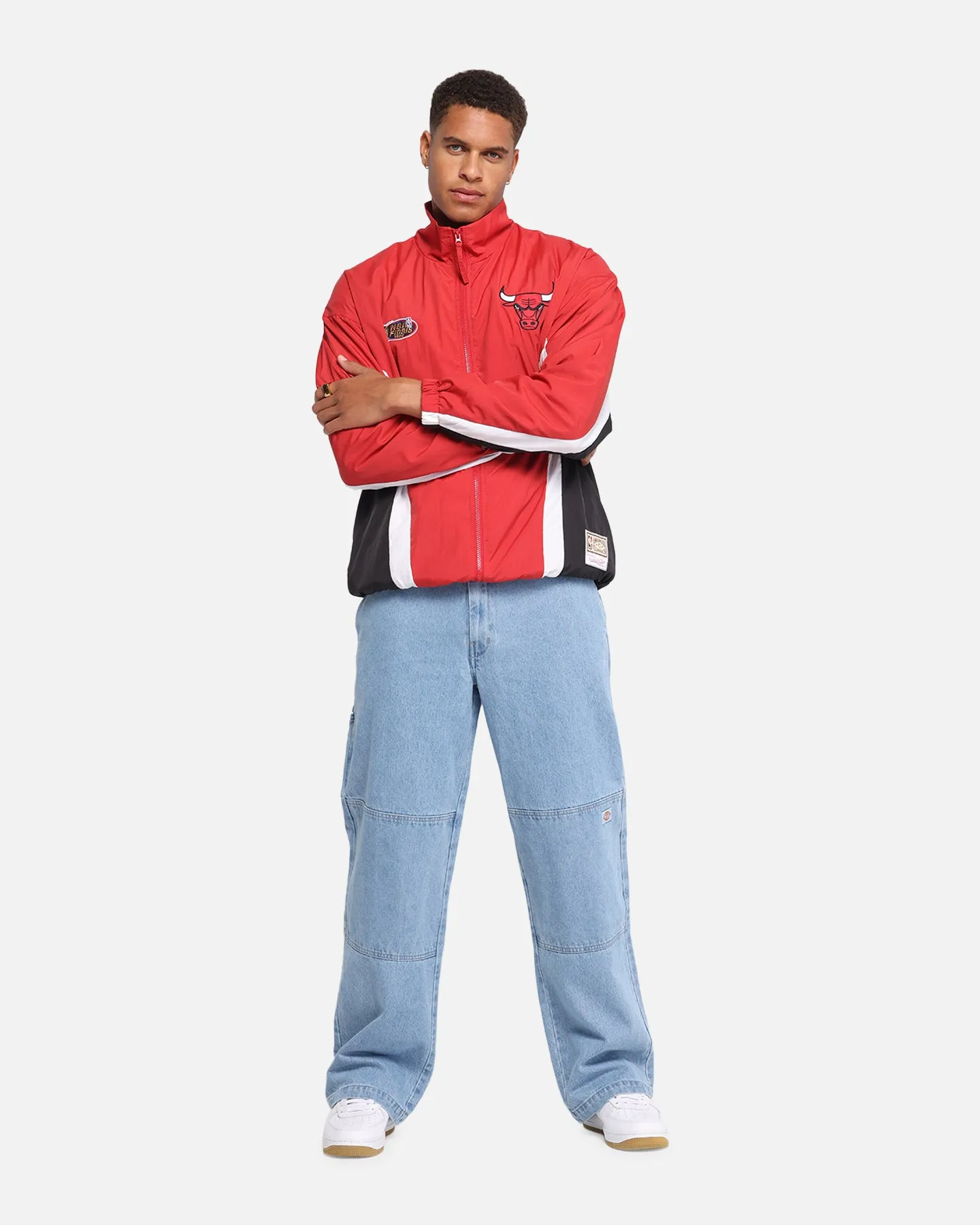 Mitchell & Ness Chicago Bulls Nylon Track Jacket Red/Black