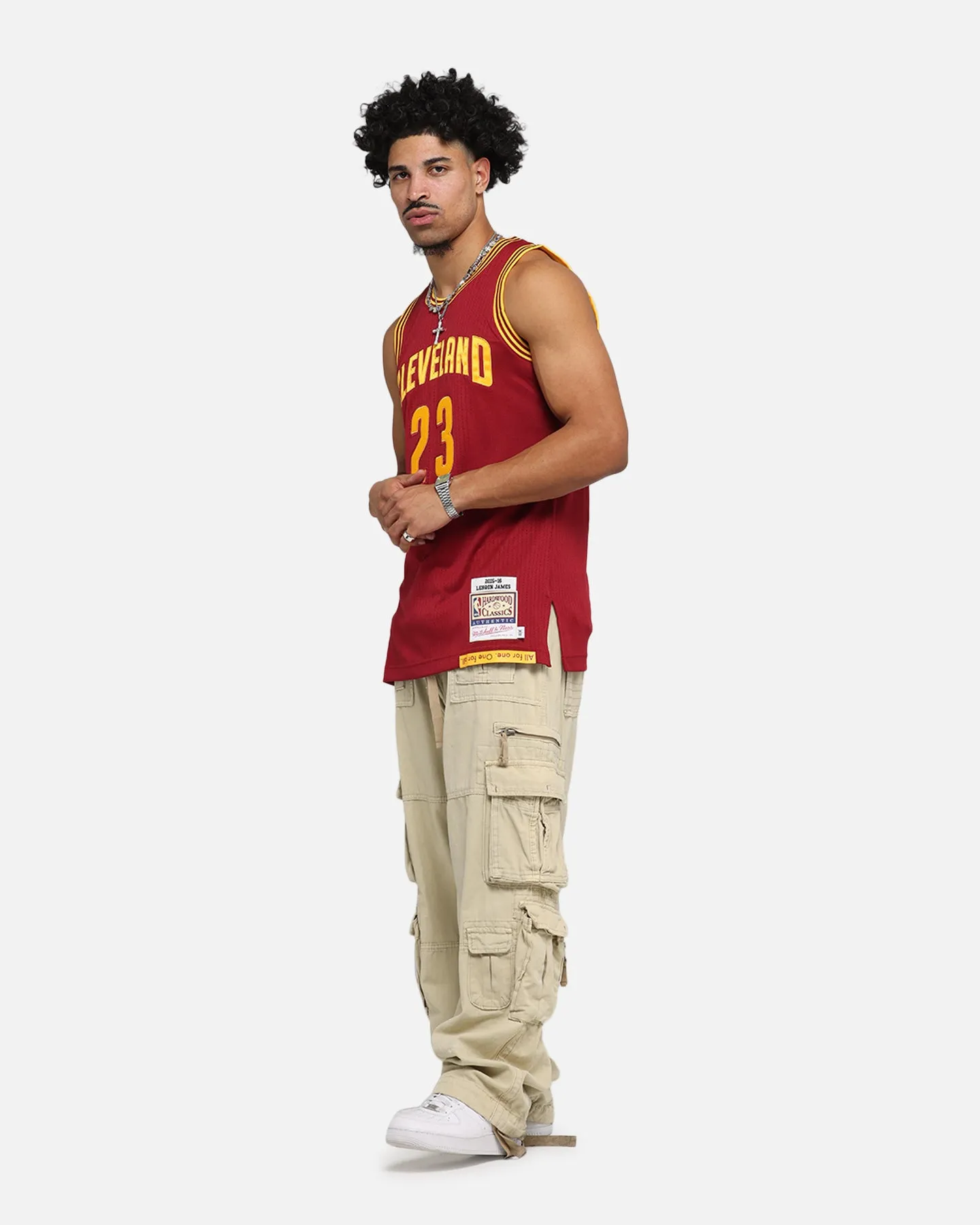 Mitchell & Ness Cleveland Cavaliers Lebron James 2015 Dark Jersey Burgundy