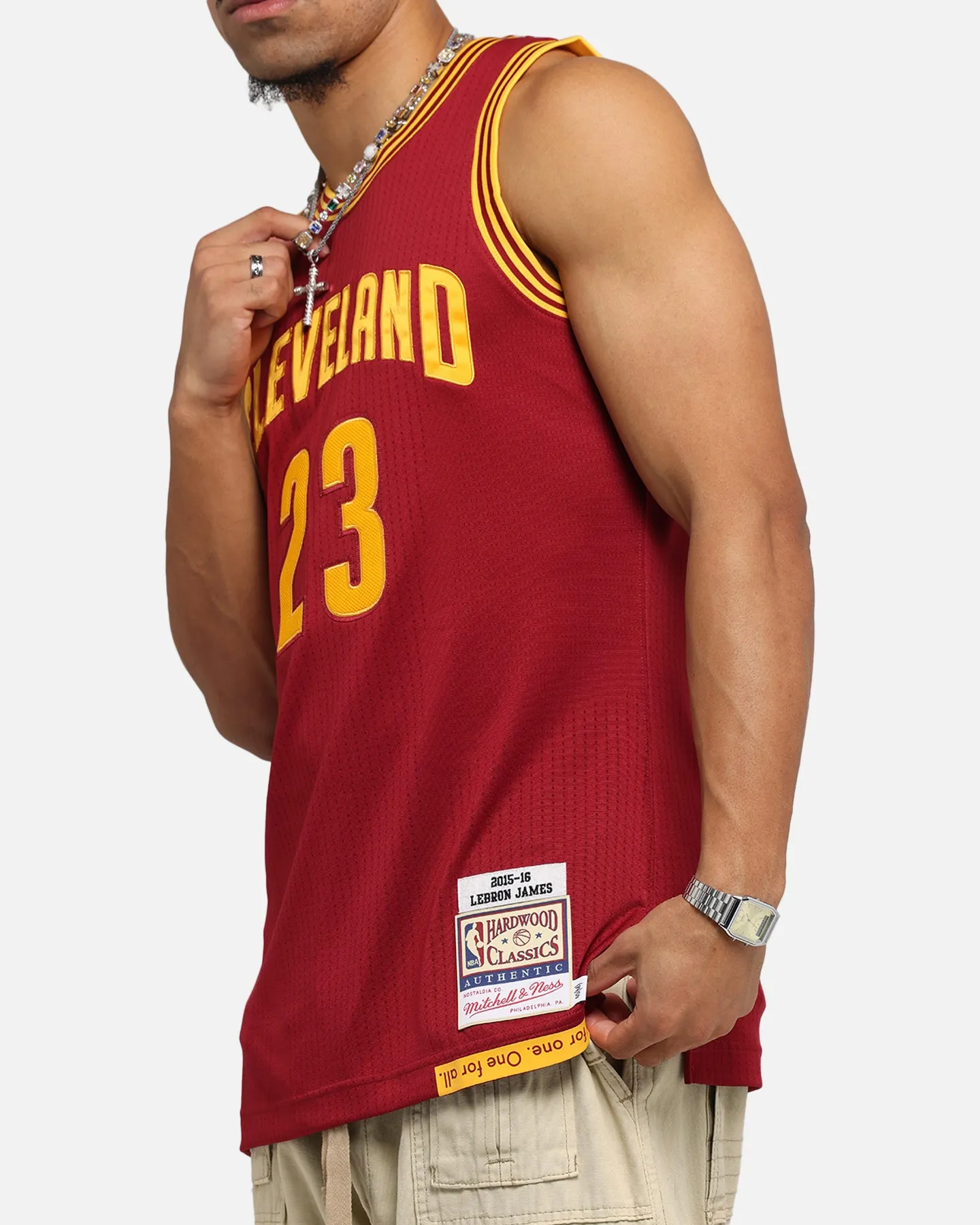 Mitchell & Ness Cleveland Cavaliers Lebron James 2015 Dark Jersey Burgundy