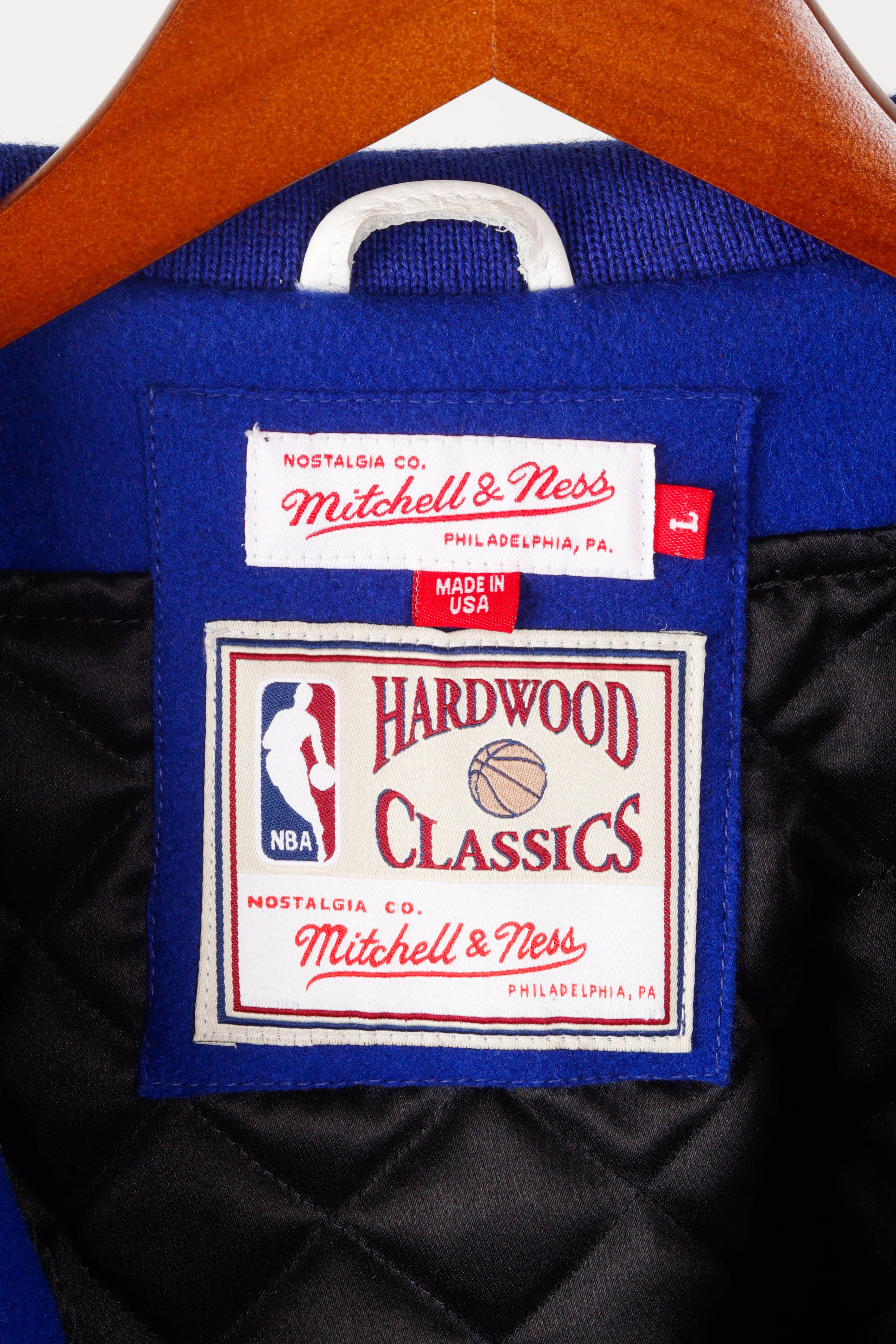 Mitchell & Ness 'New York Knicks Classic Logo' Varsity Leather Jacket
