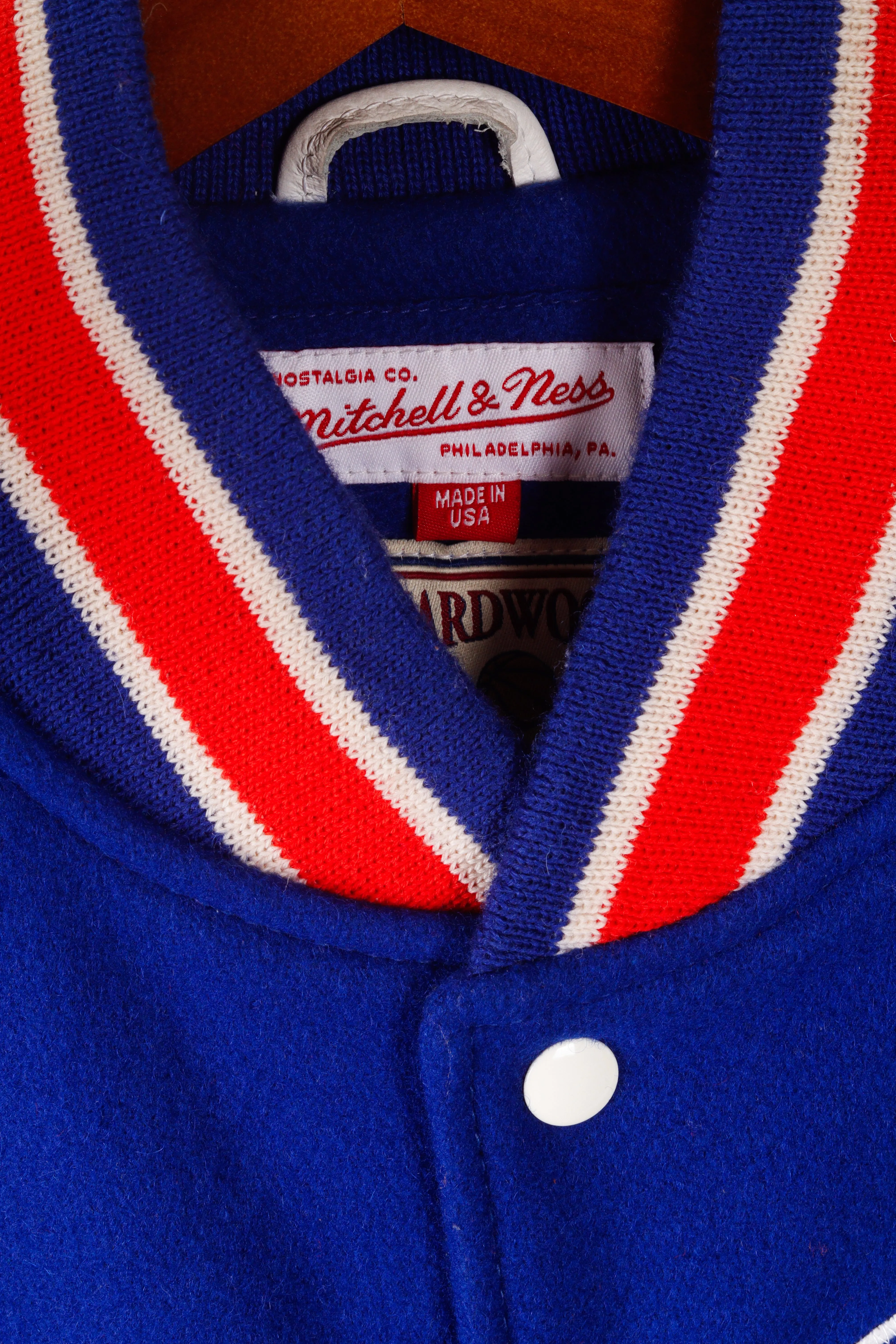 Mitchell & Ness 'New York Knicks Classic Logo' Varsity Leather Jacket