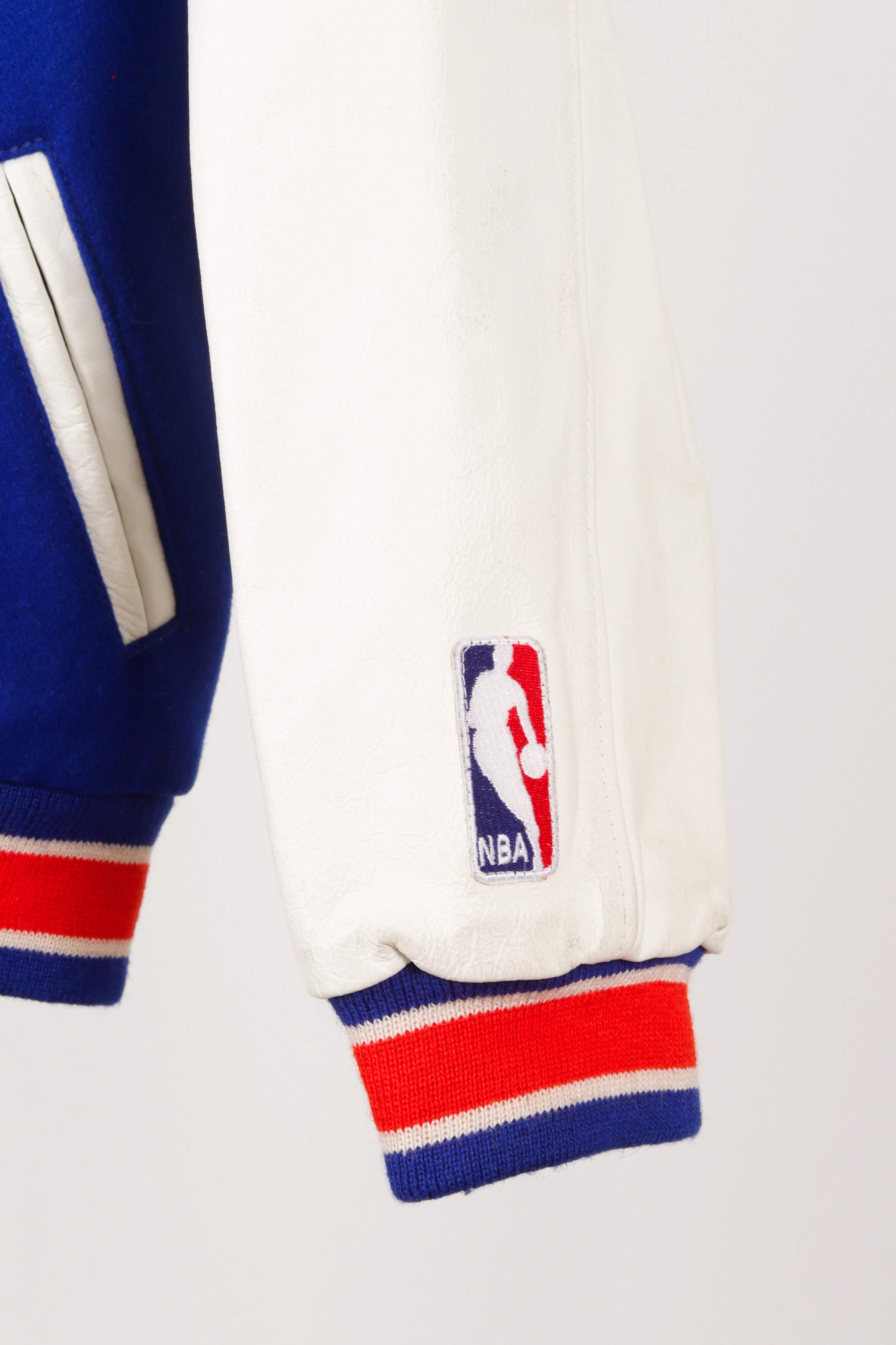 Mitchell & Ness 'New York Knicks Classic Logo' Varsity Leather Jacket