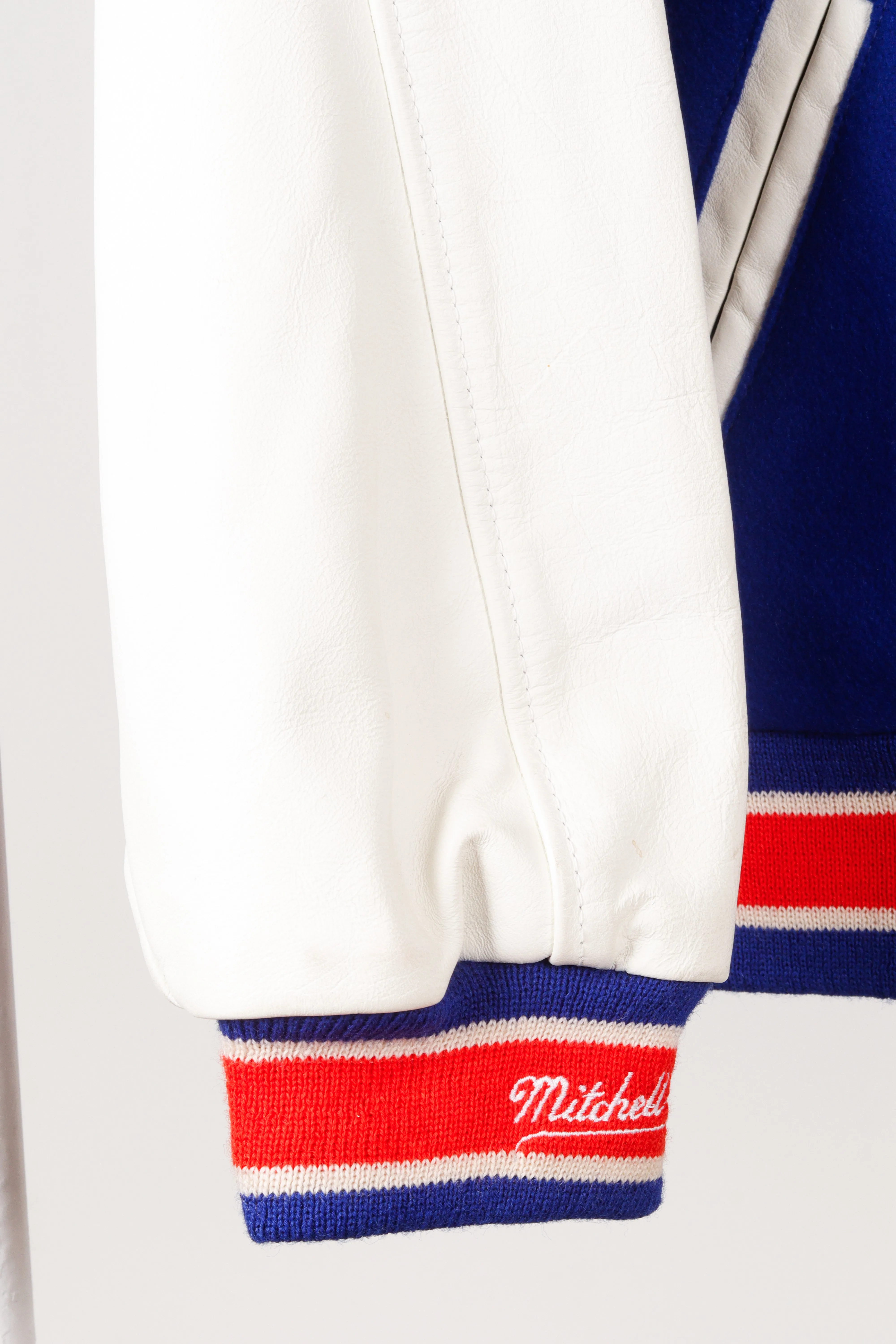 Mitchell & Ness 'New York Knicks Classic Logo' Varsity Leather Jacket