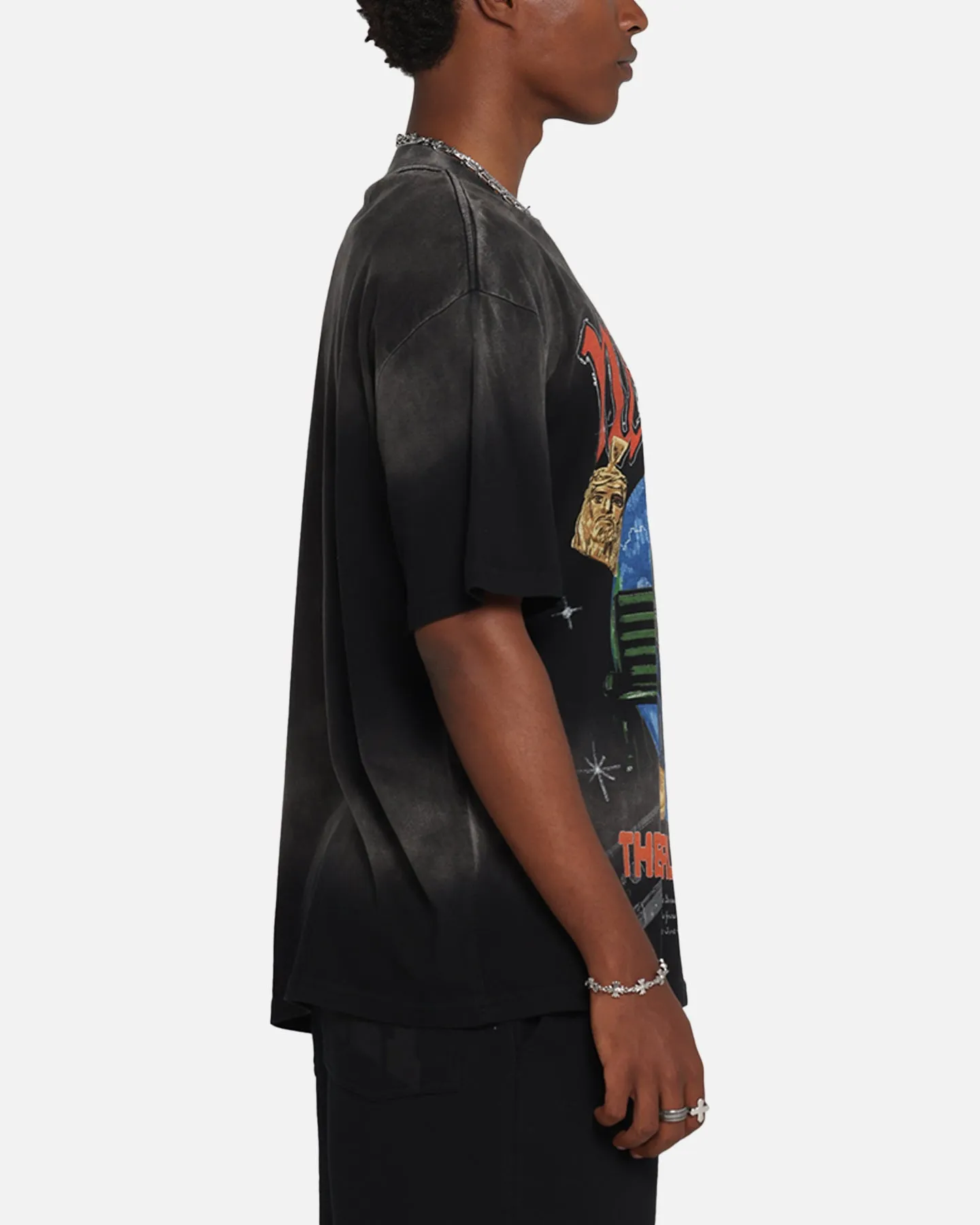 Nas The World Is Yours T-Shirt Washed Black