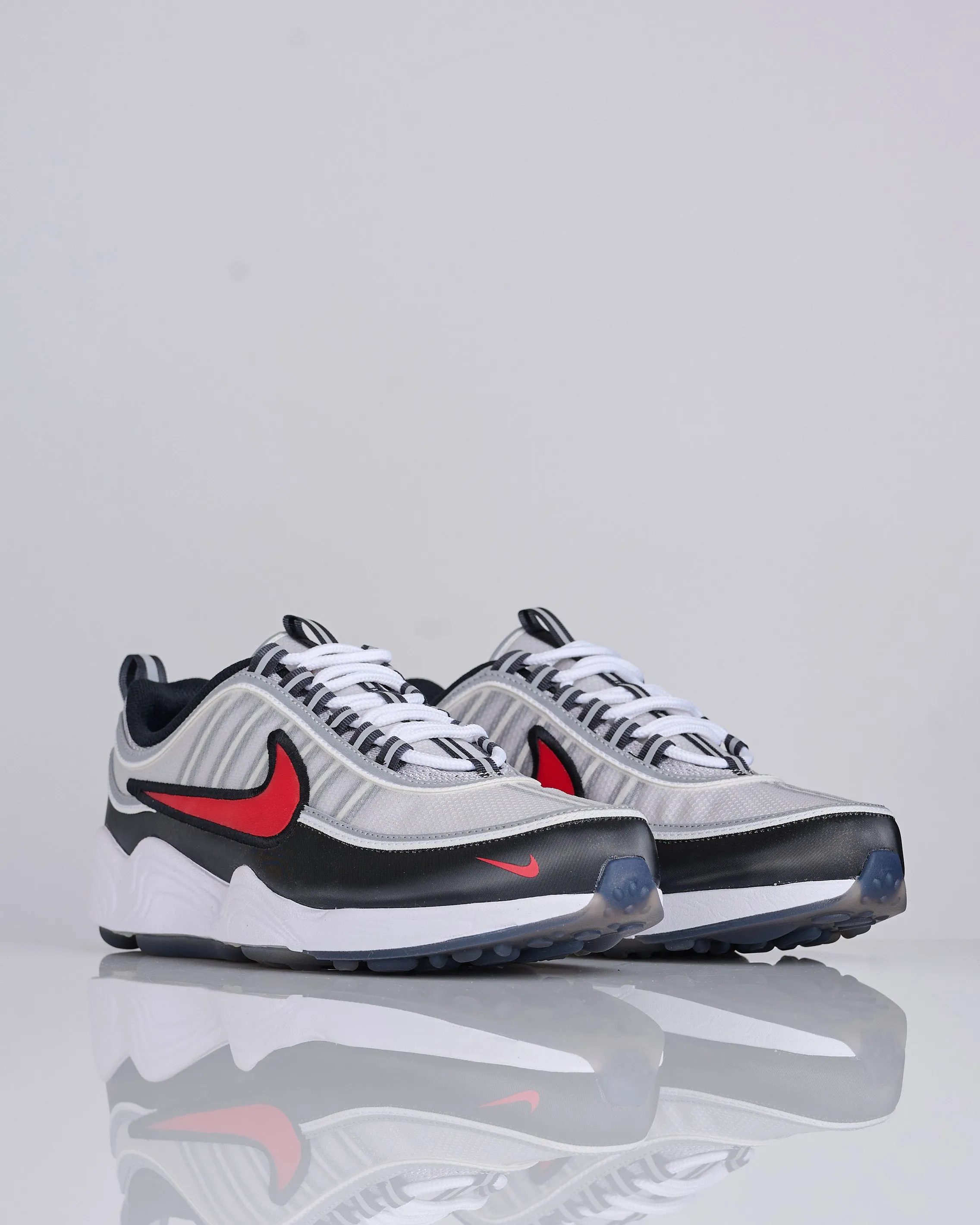 Nike Air Zoom Spiridon Metallic Silver/Sport Red-Black-White