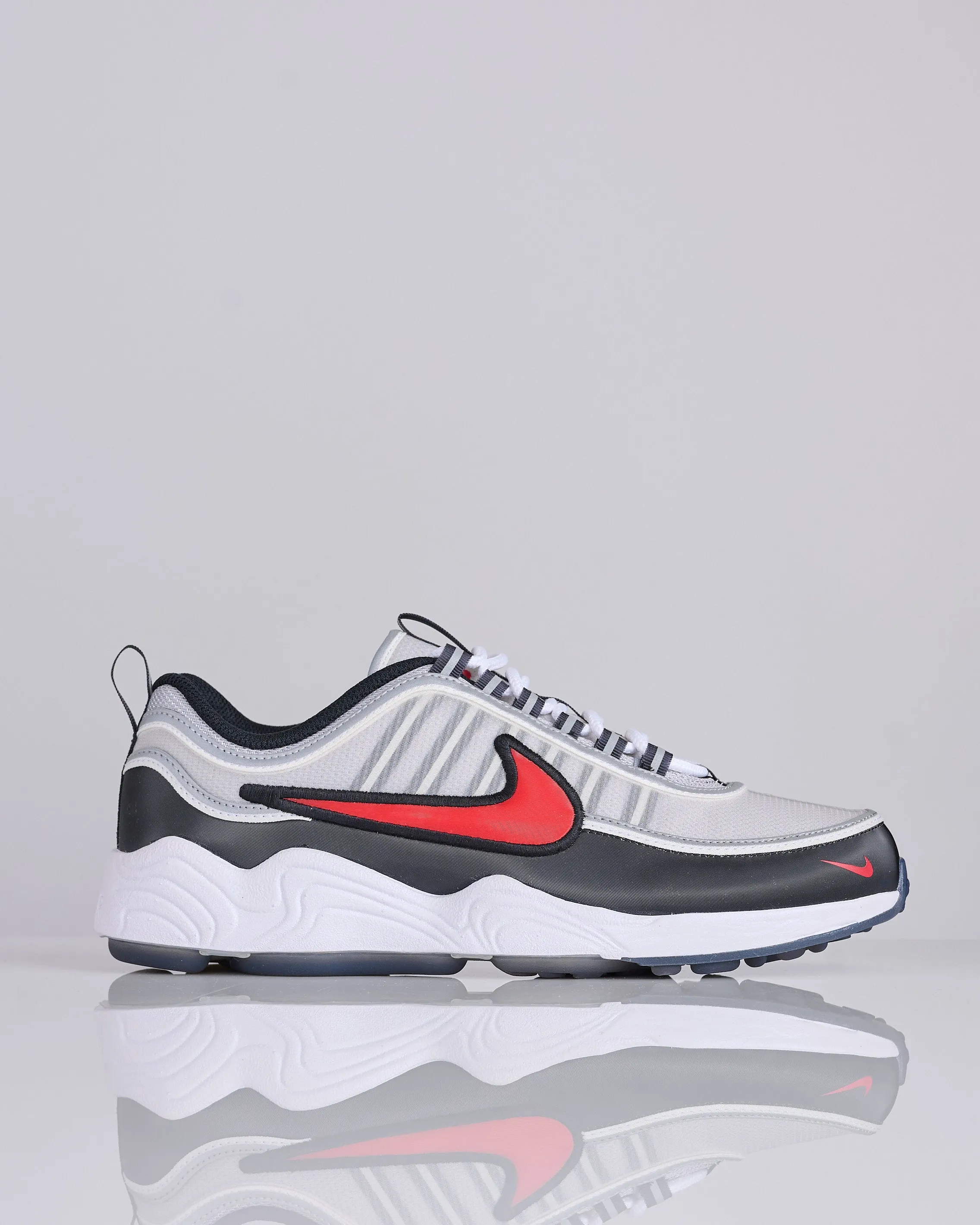 Nike Air Zoom Spiridon Metallic Silver/Sport Red-Black-White
