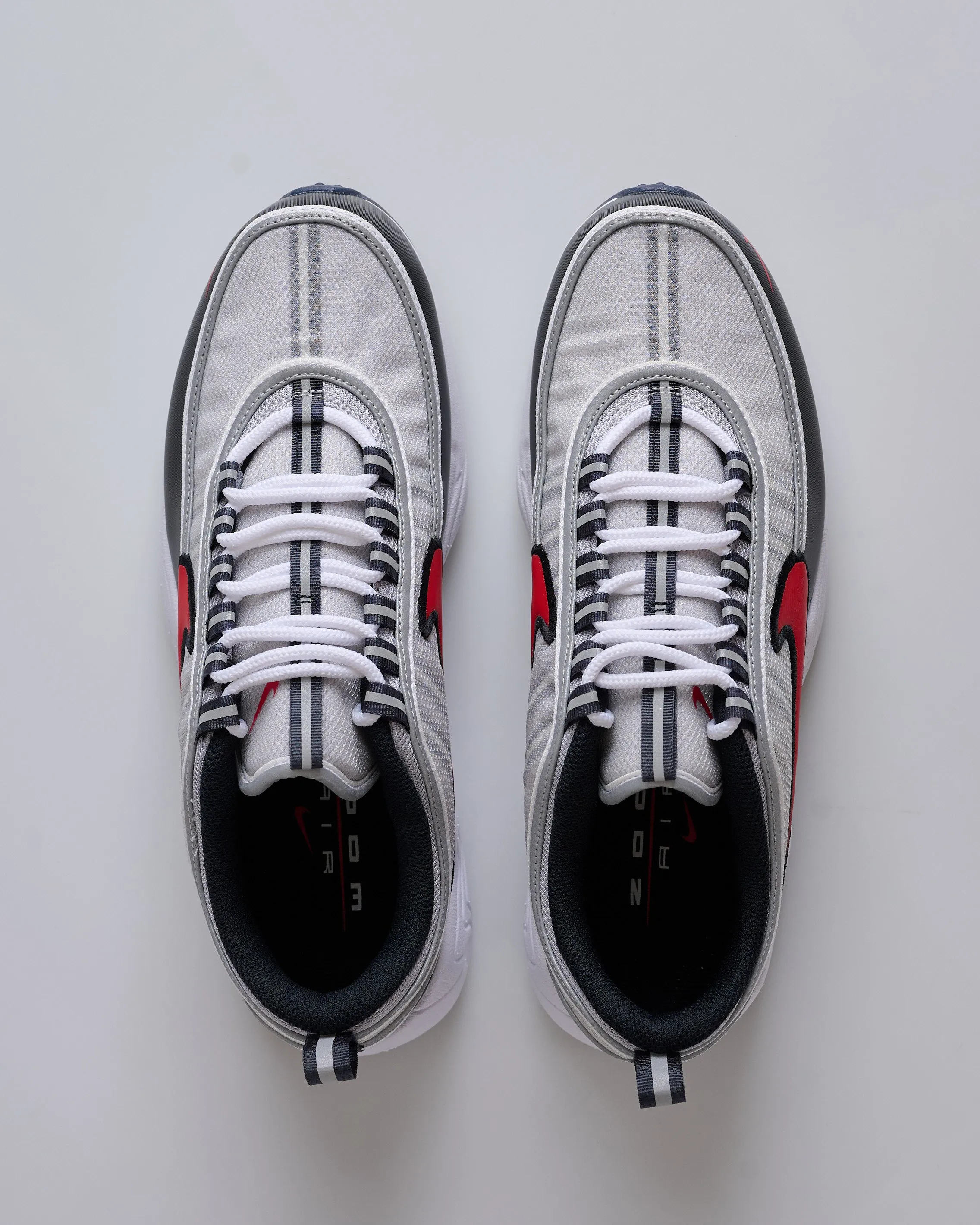 Nike Air Zoom Spiridon Metallic Silver/Sport Red-Black-White