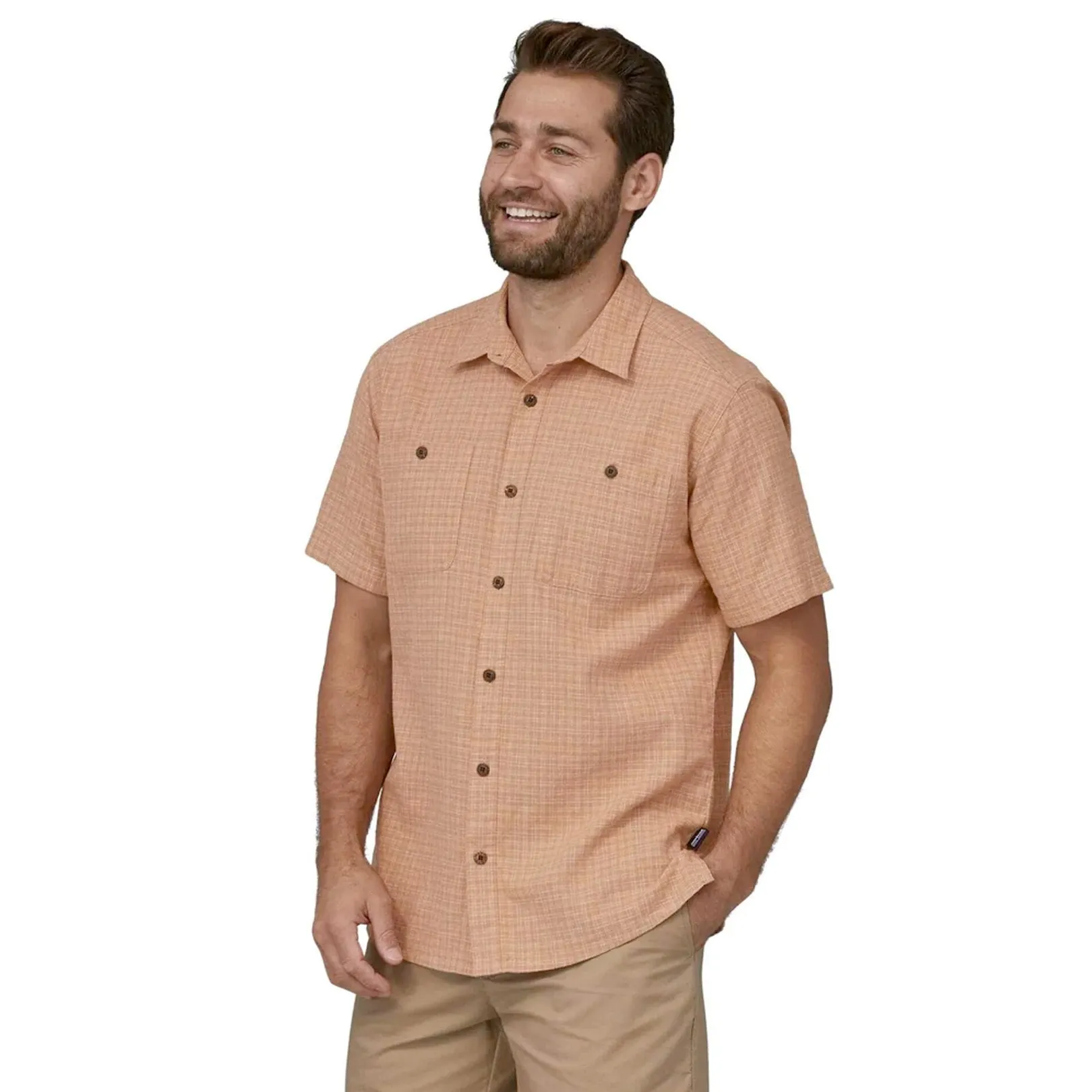 Patagonia Back Step Shirt Rainfall Plaid Trip Brown Sale