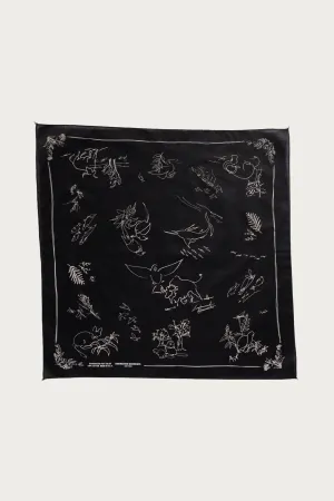 Printed Bandana - Black/Animal